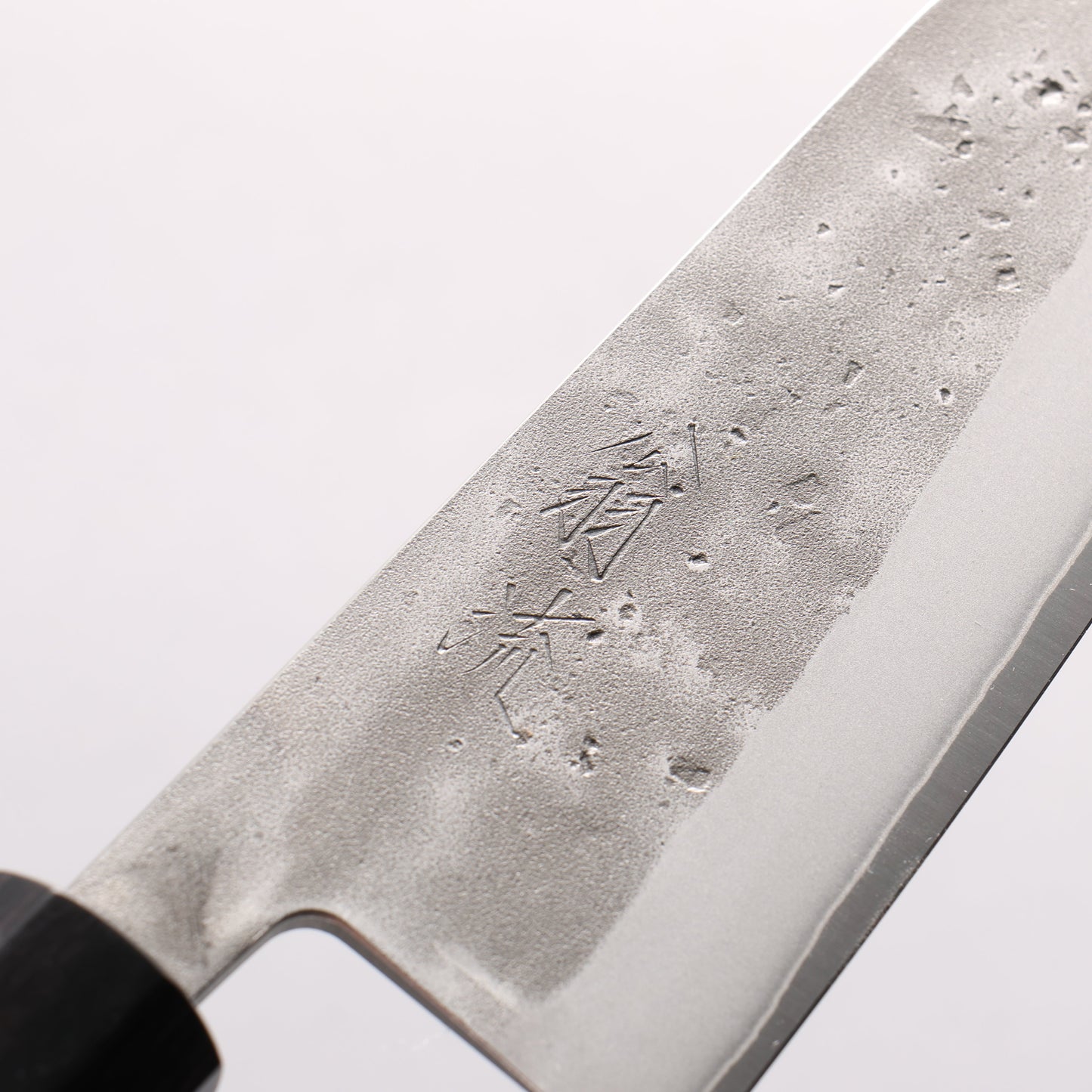翁流 SLD鋼 梨地 小文化包丁 125mm ケヤキ (口輪：緑合板)柄