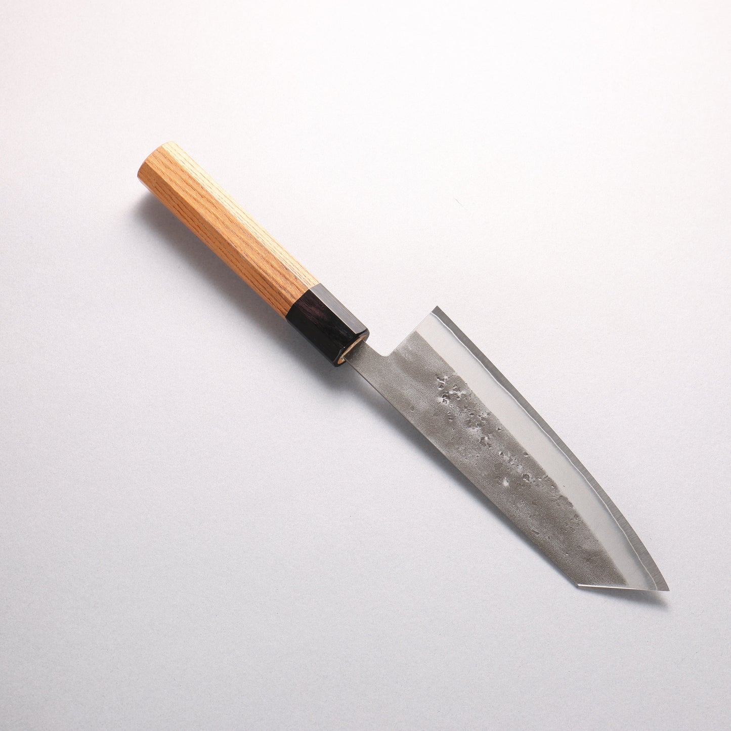 翁流 SLD鋼 梨地 文化包丁 170mm ケヤキ (口輪：緑合板)柄