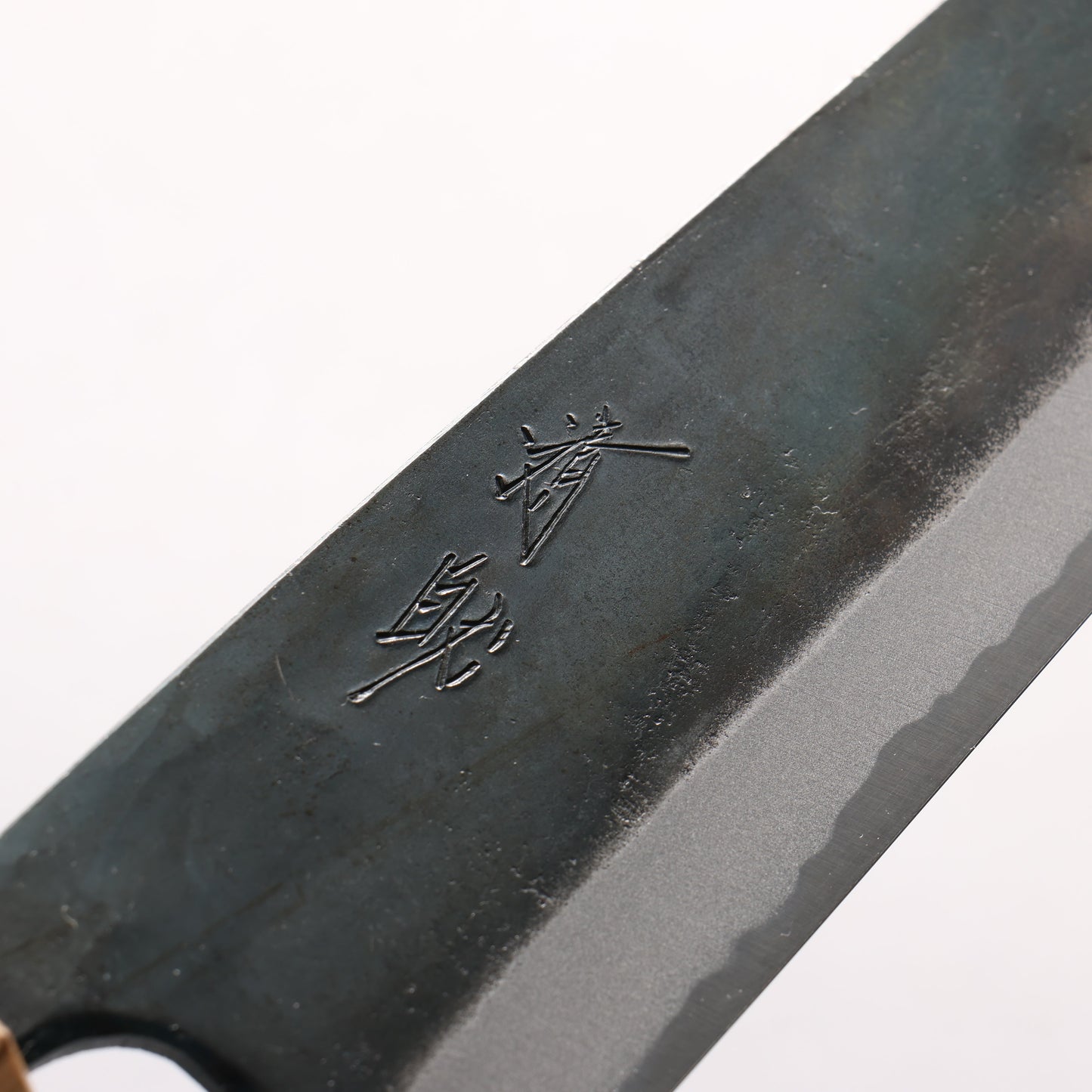 清助 青一鋼 黒仕上げ 切付牛刀包丁 240mm 紫檀　(口輪：樫)柄