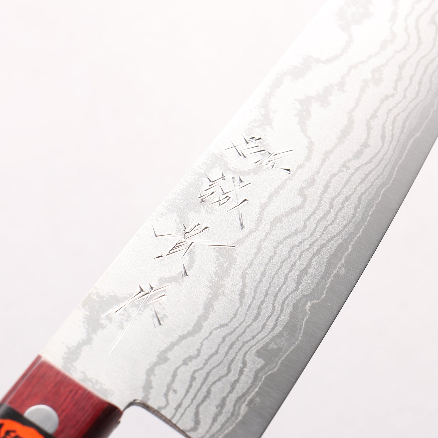 田中 誠貴 VG10 17層 ダマスカス 三徳包丁 165mm 赤合板柄 - 清助刃物