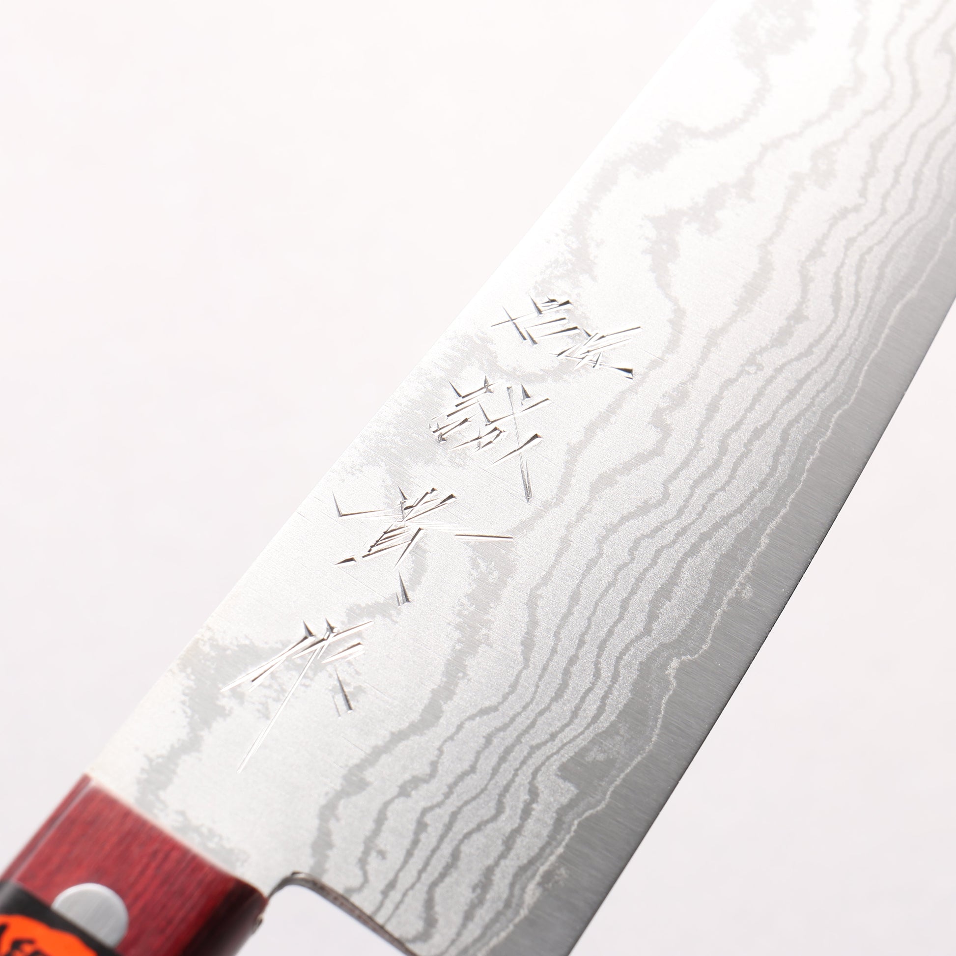 田中 誠貴 VG10 17層 ダマスカス 三徳包丁 165mm 赤合板柄 - 清助刃物