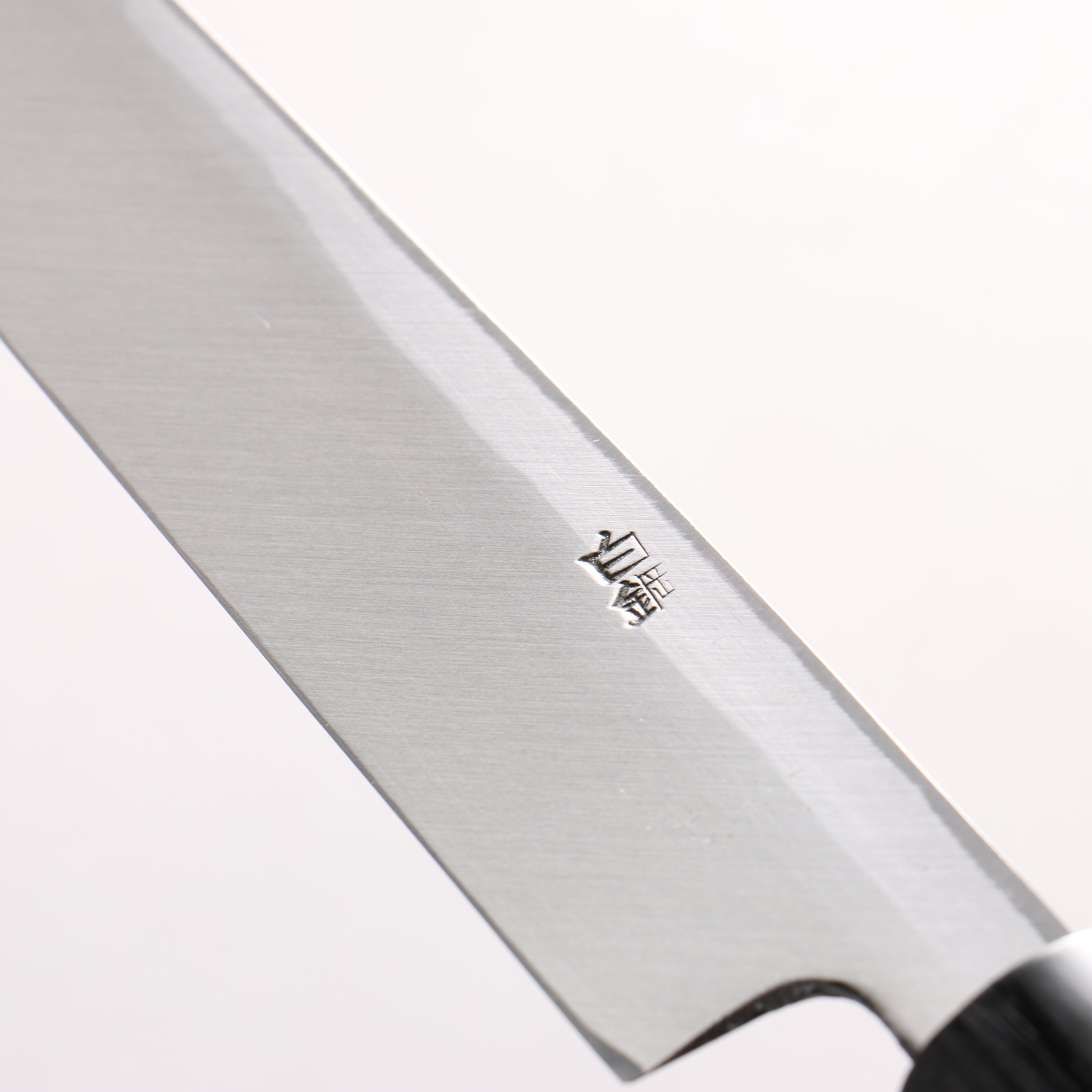清助 白鋼 霞研 柳刃包丁 240mm 紫檀 (口輪：黒合板) しのぎ柄 - 清助刃物