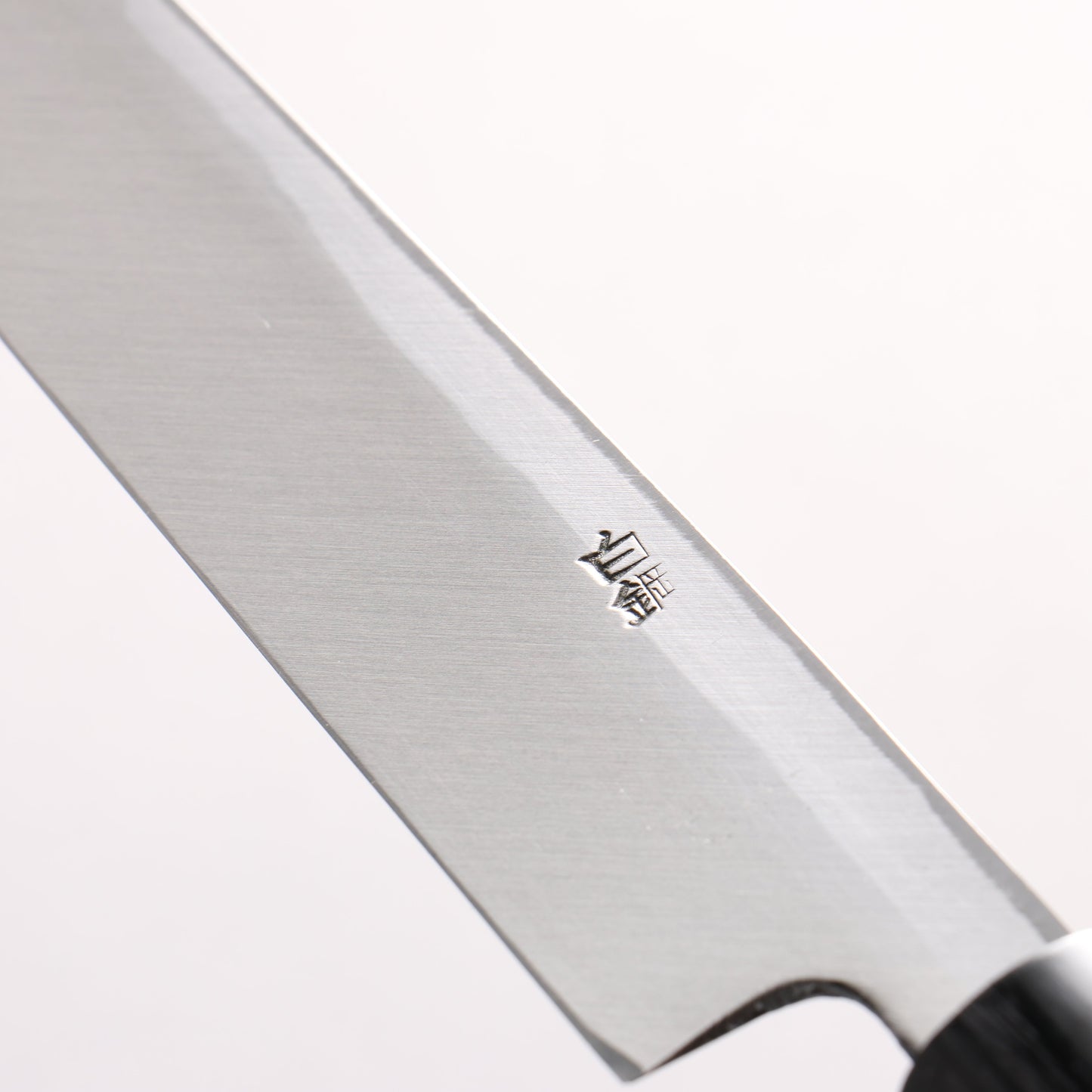 清助 白鋼 霞研 柳刃包丁 240mm 紫檀 (口輪：黒合板) しのぎ柄