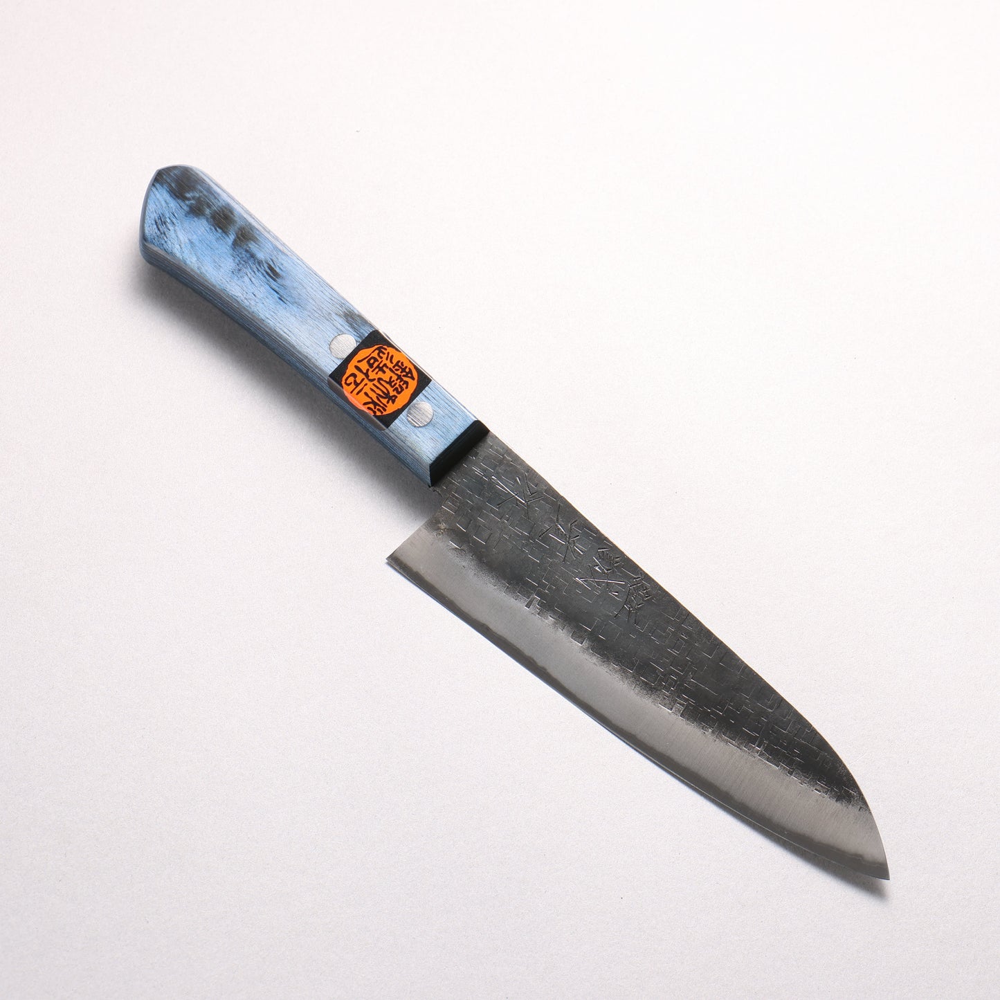田中 誠貴 青ニ鋼 黒仕上げ 鎚目(角) 小三徳包丁 150mm 青合板柄