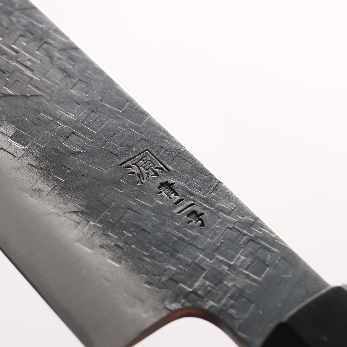 田中 誠貴 青ニ鋼 黒仕上げ 鎚目(角) 小三徳包丁 150mm ウォルナット柄 - 清助刃物