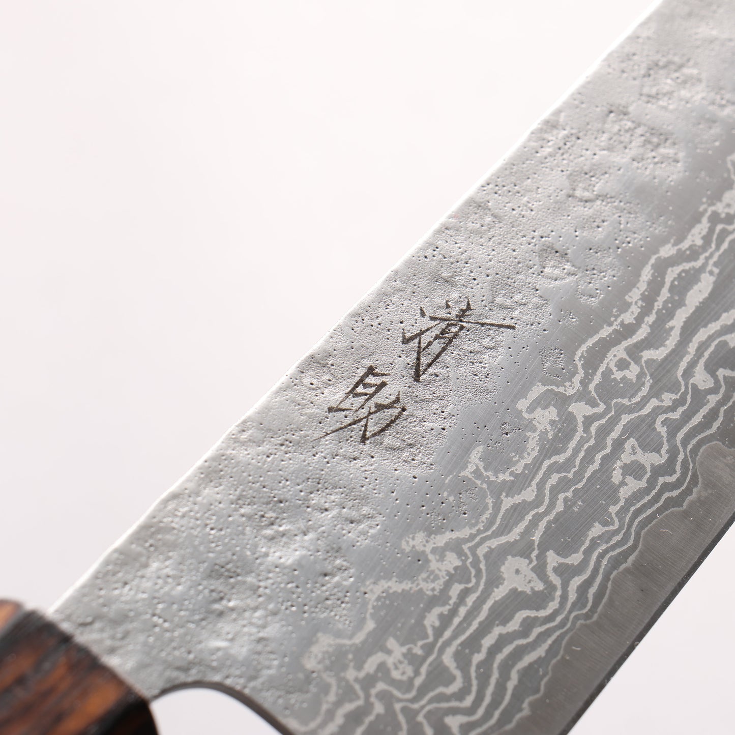 清助 ステンレス 440C 鎚目 ダマスカス マット 牛刀包丁 240mm 樫焼柄