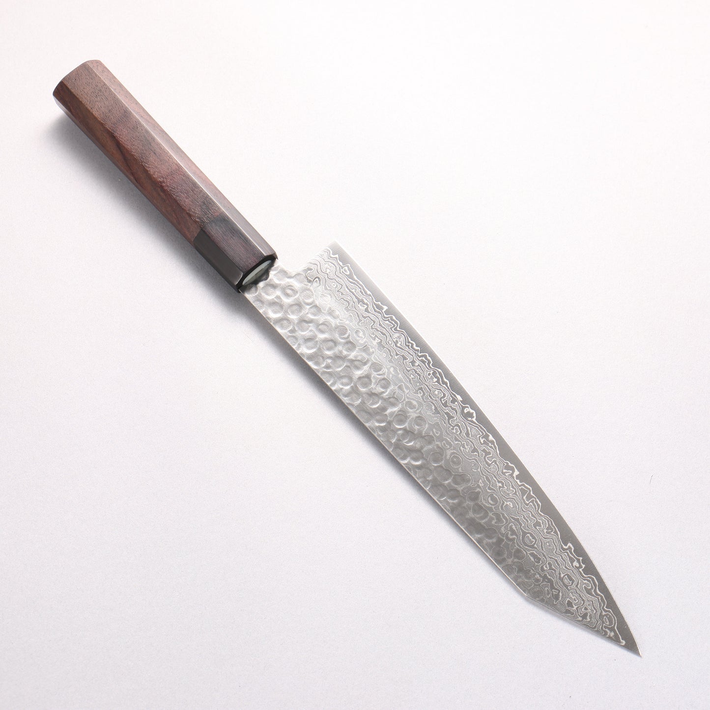 清助 AUS10 45層ダマスカス 切付牛刀包丁 210mm 紫檀柄
