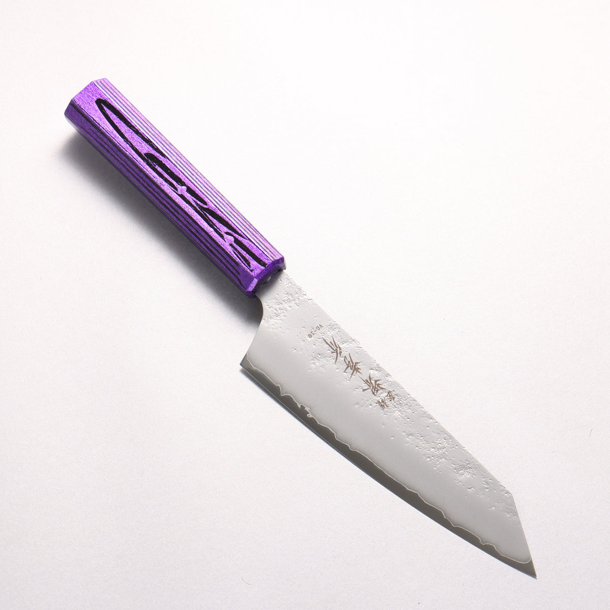 堺 孝行 彩煌 V金10号 梨地 剣型三徳包丁 160mm 煌紫色漆柄