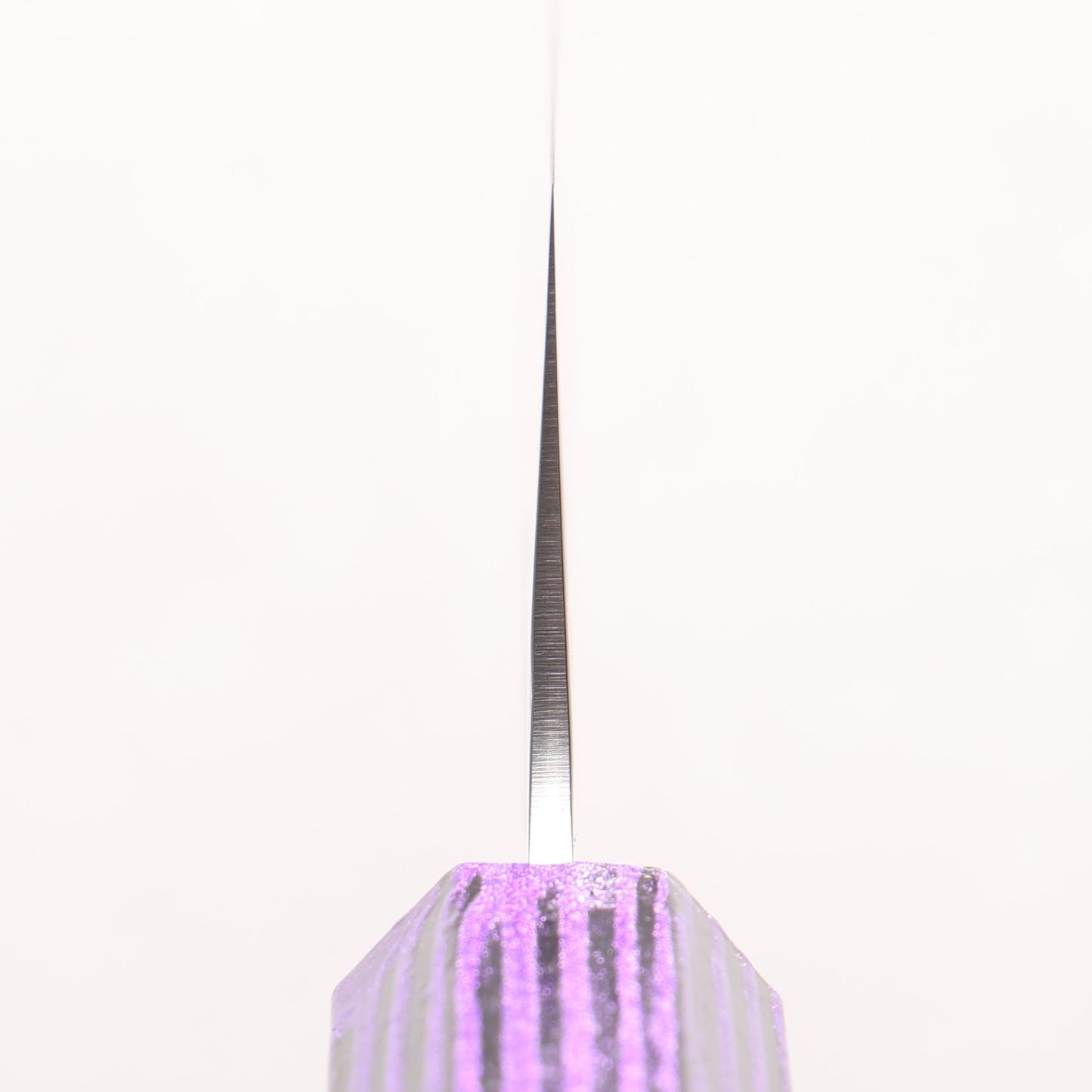 堺 孝行 彩煌 V金10号 梨地 剣型三徳包丁 160mm 煌紫色漆柄