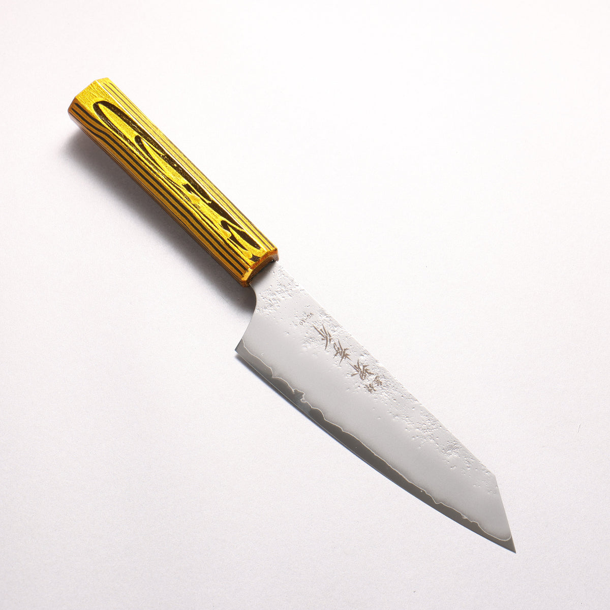 堺 孝行 彩煌 V金10号 梨地 剣型三徳包丁 160mm 煌金色漆柄