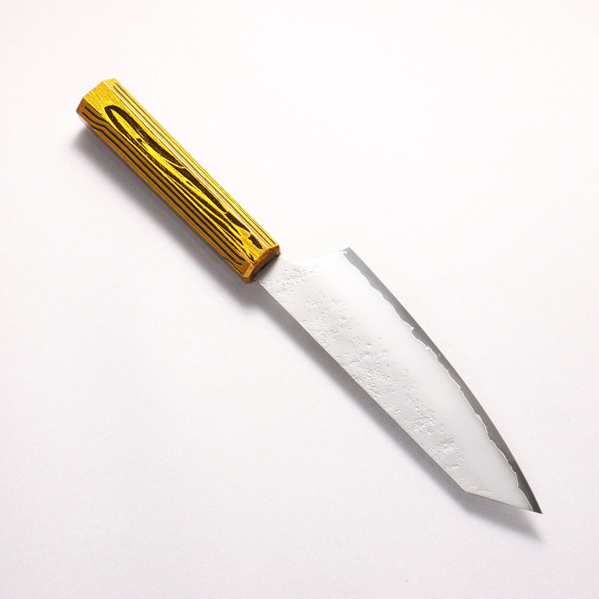 堺 孝行 彩煌 V金10号 梨地 剣型三徳包丁 160mm 煌金色漆柄