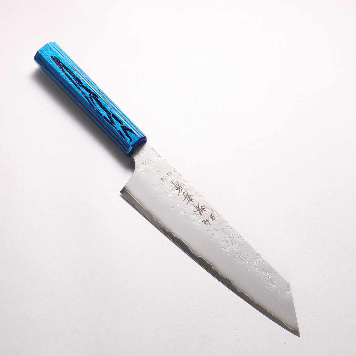 堺 孝行 彩煌 V金10号 梨地 剣型牛刀包丁 190mm 煌青色漆柄
