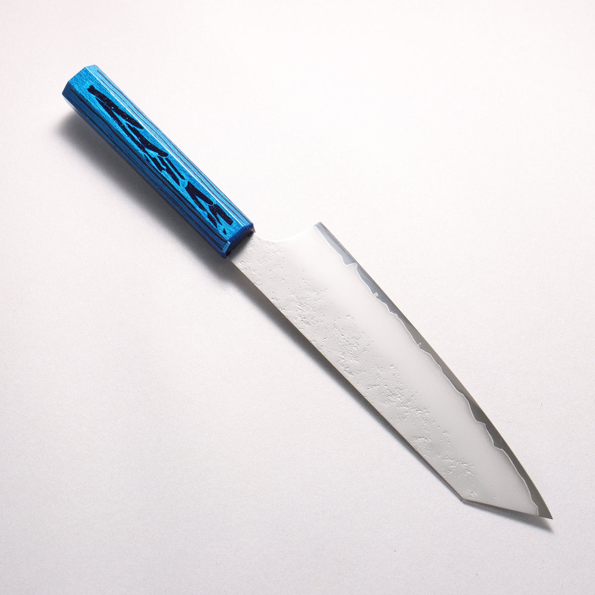 堺 孝行 彩煌 V金10号 梨地 剣型牛刀包丁 190mm 煌青色漆柄