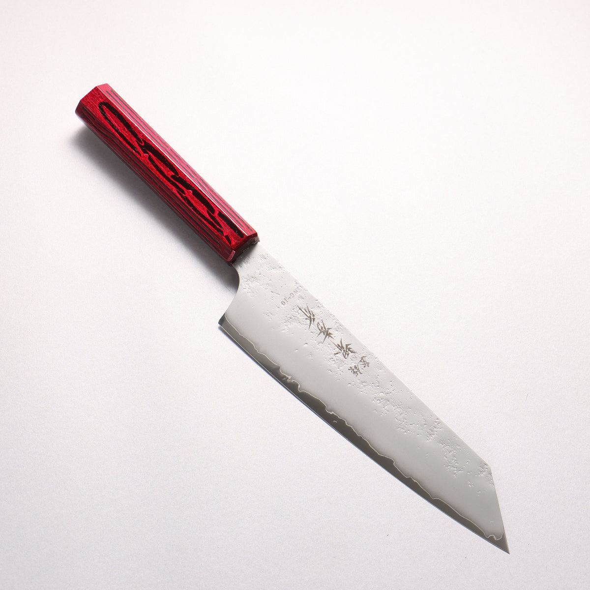 堺 孝行 彩煌 V金10号 梨地 剣型牛刀包丁 190mm 煌赤色漆柄