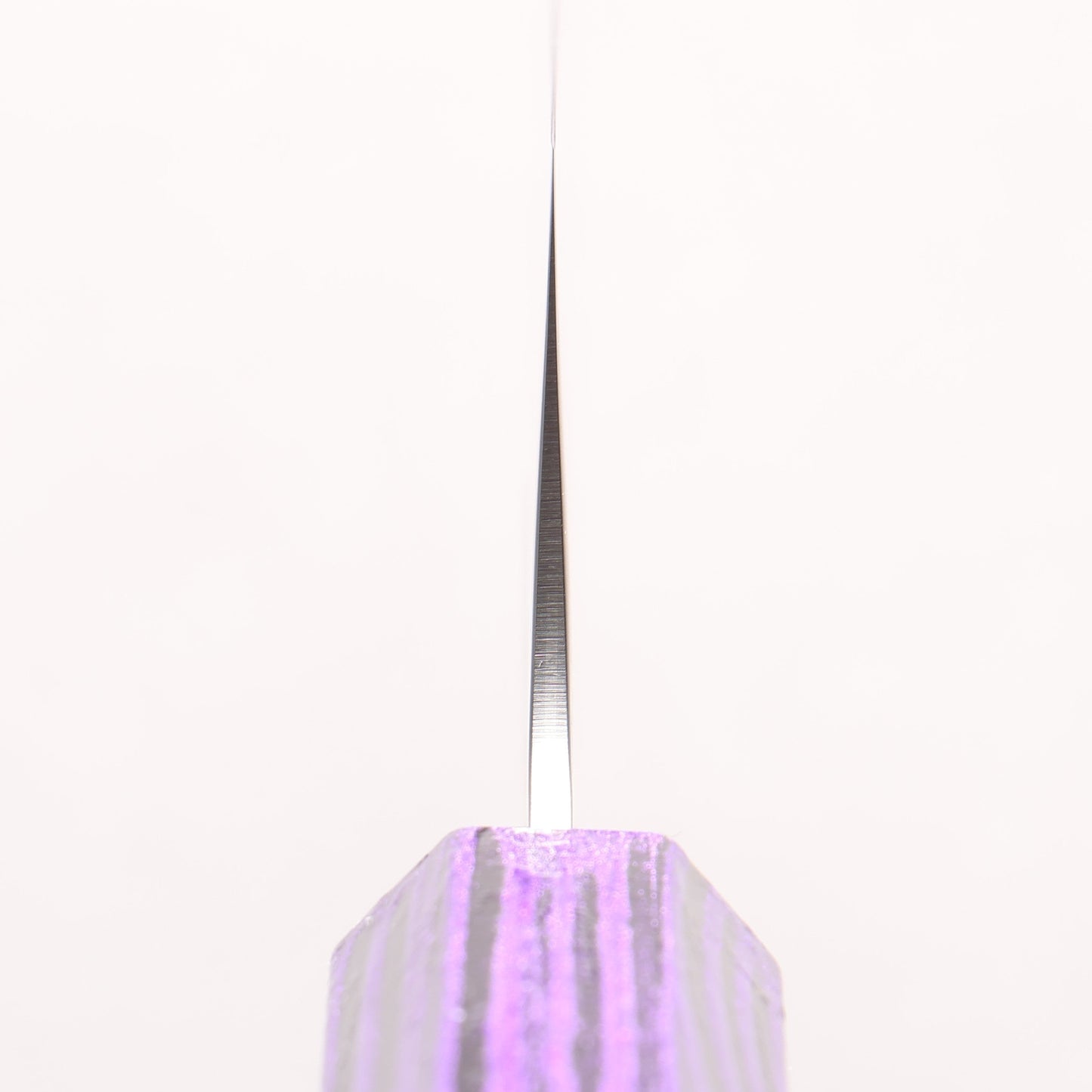堺 孝行 彩煌 V金10号 梨地 剣型牛刀包丁 190mm 煌紫色漆柄