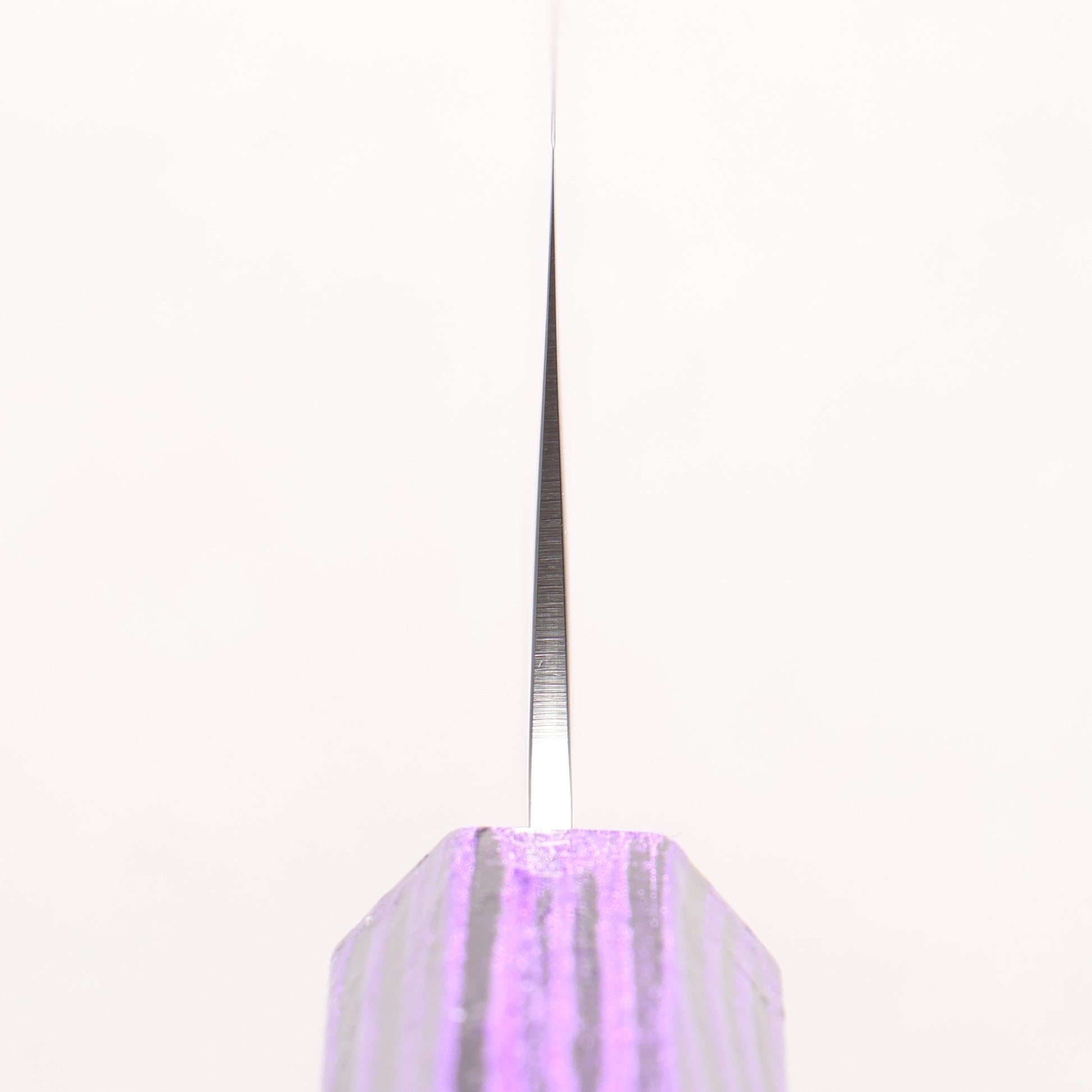 堺 孝行 彩煌 V金10号 梨地 剣型牛刀包丁 190mm 煌紫色漆柄