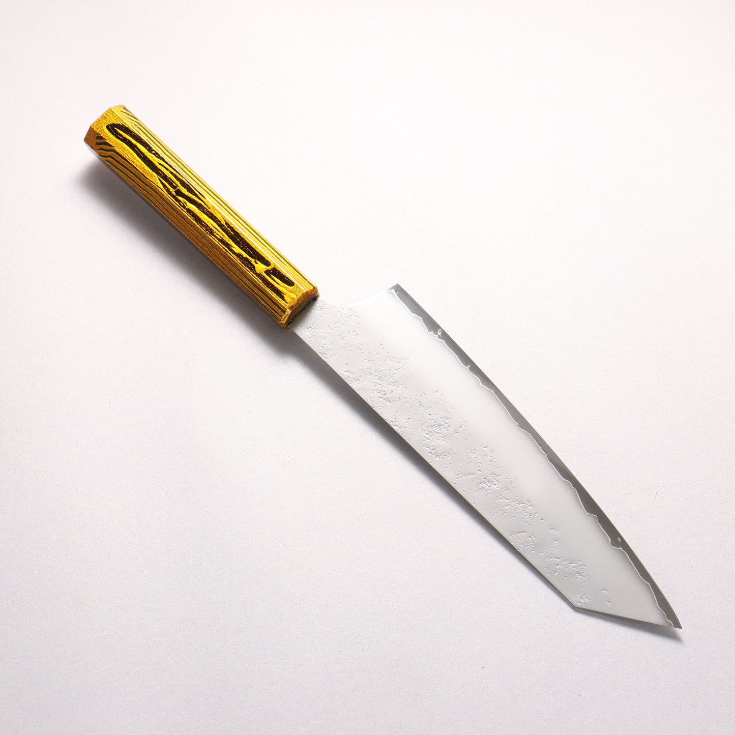 堺 孝行 彩煌 V金10号 梨地 剣型牛刀包丁 190mm 煌金色漆柄