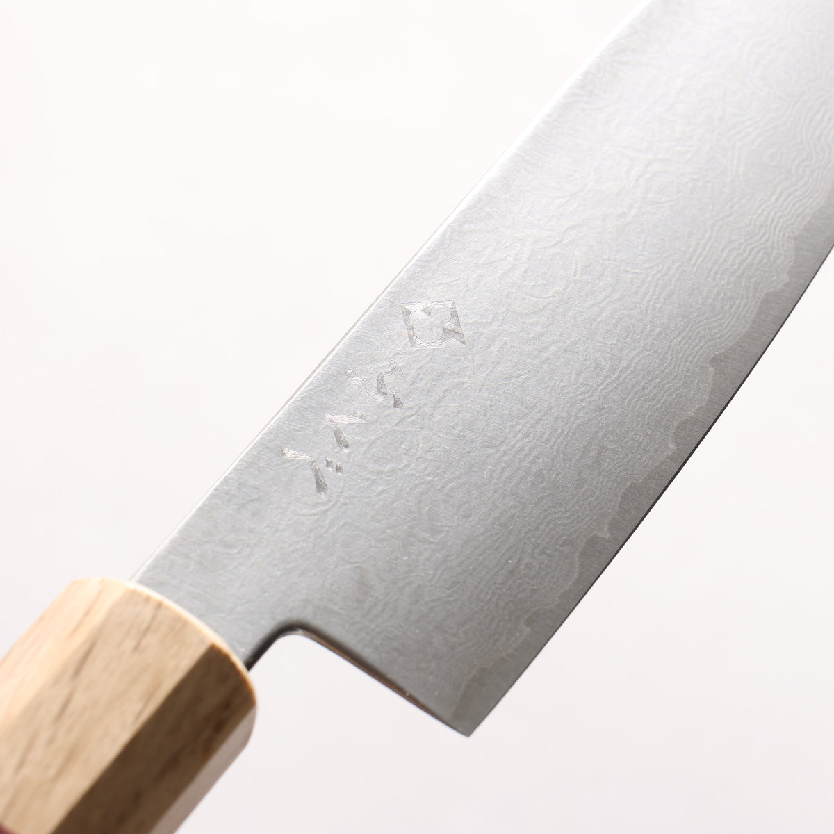 ふくべ V金10号 16層ダマスカス 三徳包丁 130mm パープルハート柄