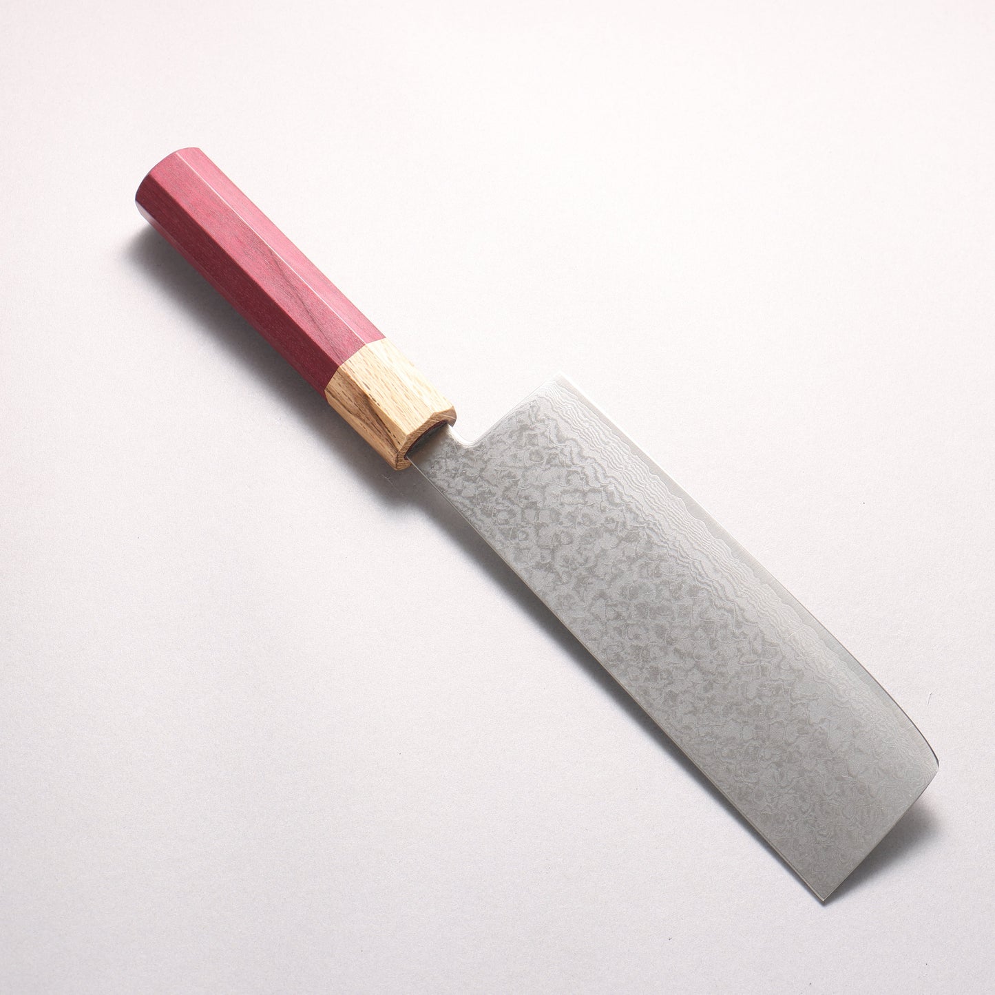 ふくべ V金10号 16層ダマスカス 菜切包丁 170mm パープルハート柄