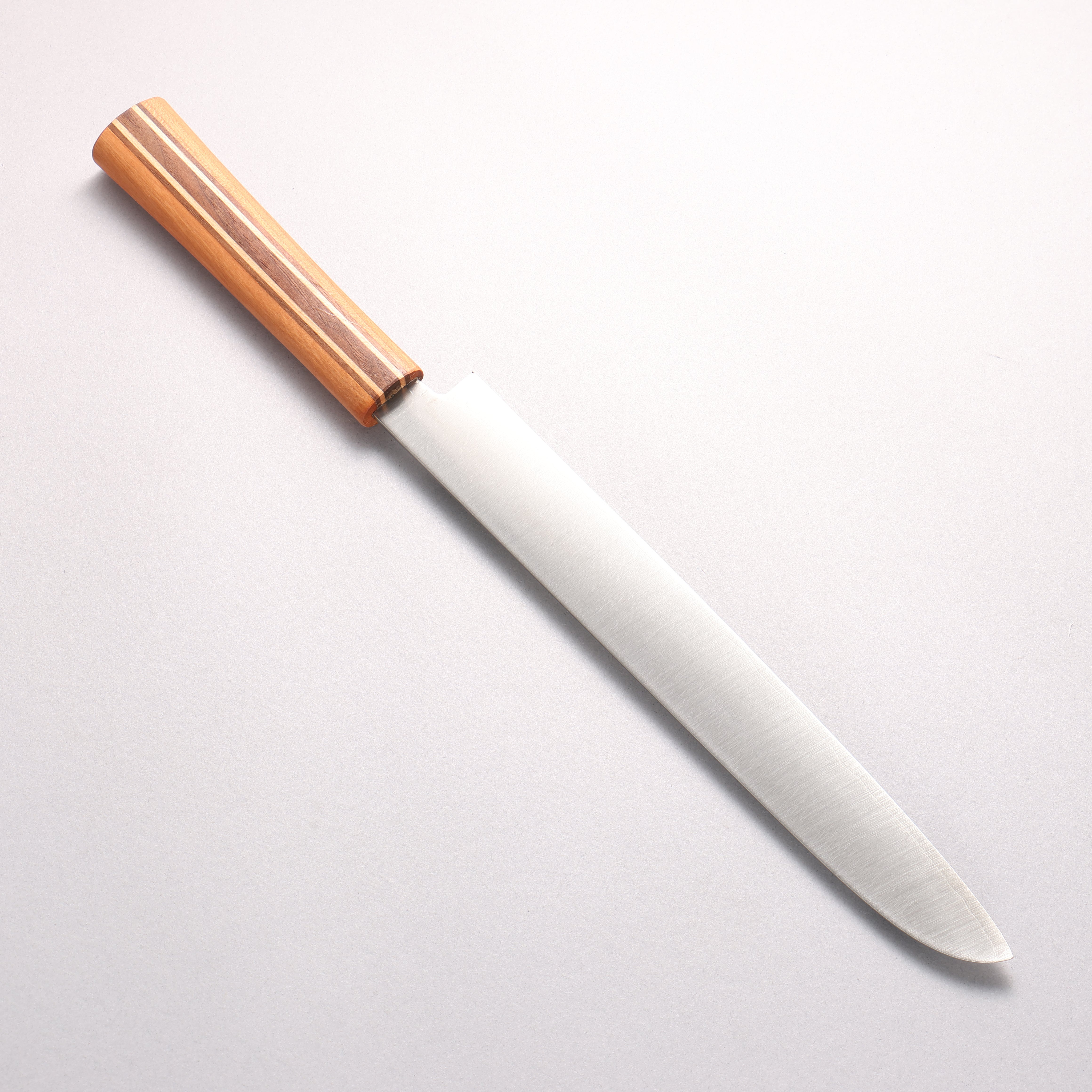 田中 誠貴 瞬（まじろ） 銀三鋼 パン切り包丁 240mm 楓桜ウォルナット柄 - 清助刃物