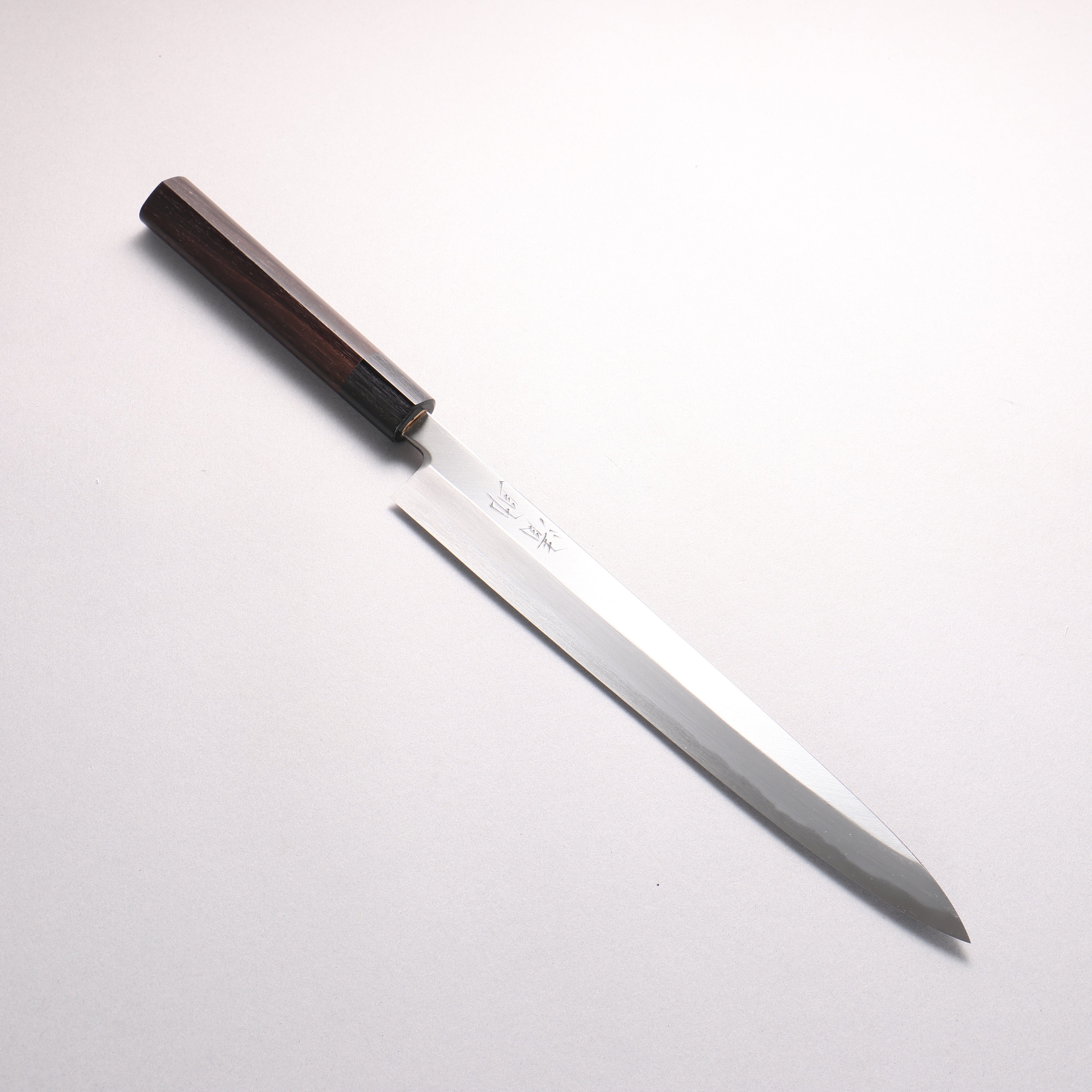清助 白鋼 霞研 柳刃包丁 270mm 紫檀柄 - 清助刃物