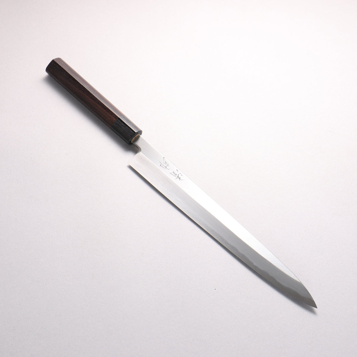 清助 白鋼 霞研 柳刃包丁 270mm 紫檀柄 - 清助刃物