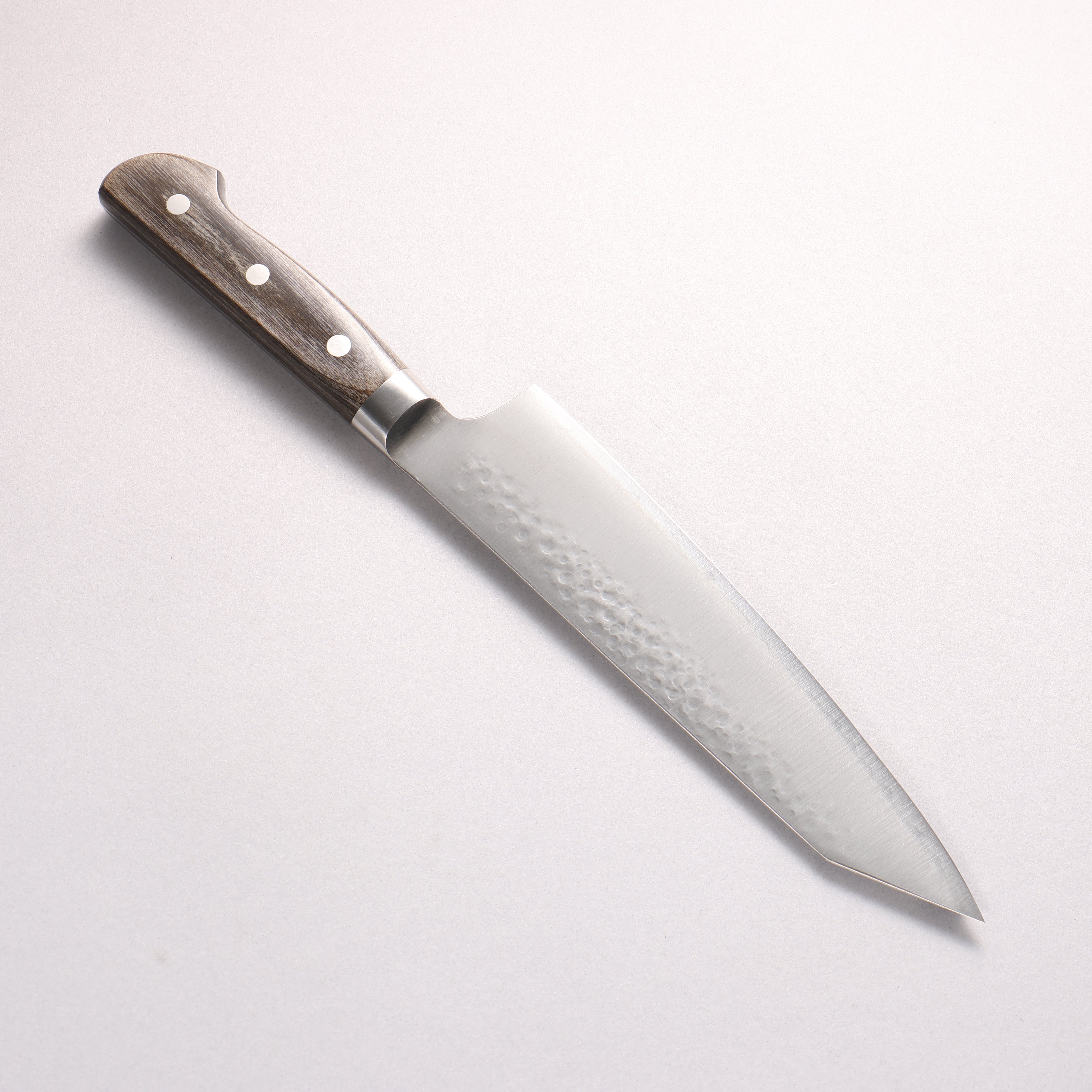 寛丈 SG2 鎚目 切付牛刀包丁 210mm グレー合板柄 - 清助刃物
