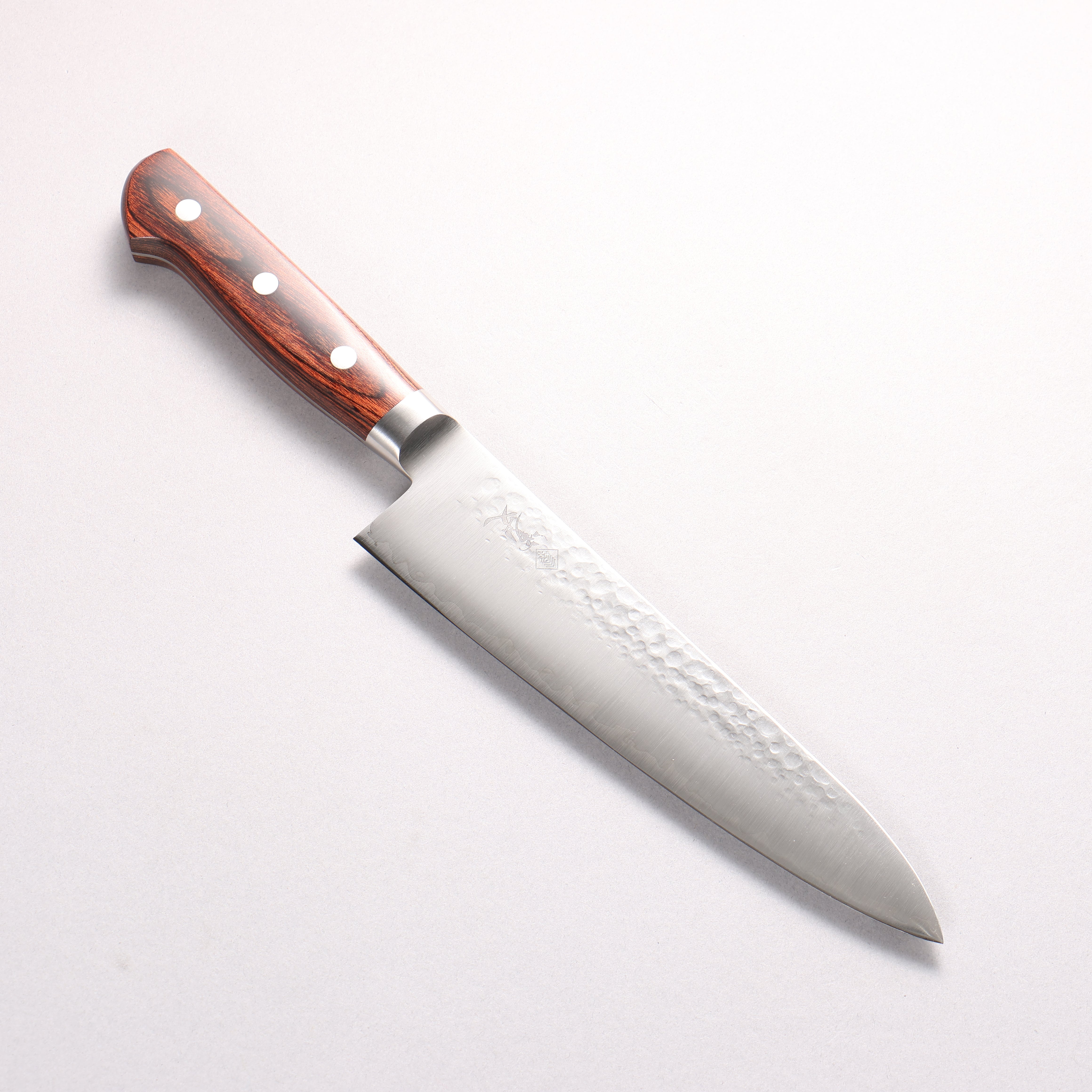 寛丈 SG2 鎚目 牛刀包丁 180mm マホガニー柄 - 清助刃物