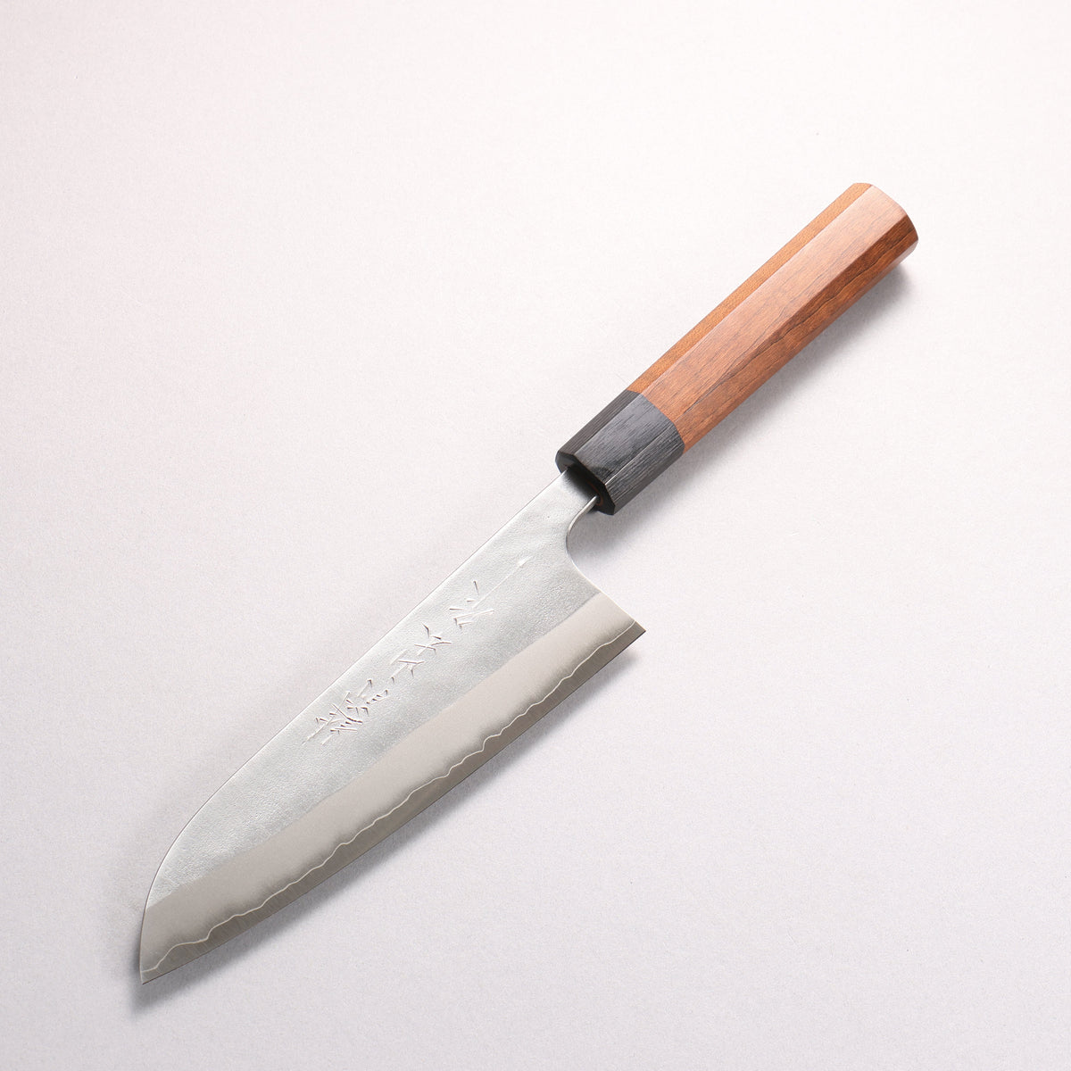 山本 直 銀三鋼 梨地 三徳包丁 165mm 楓柄