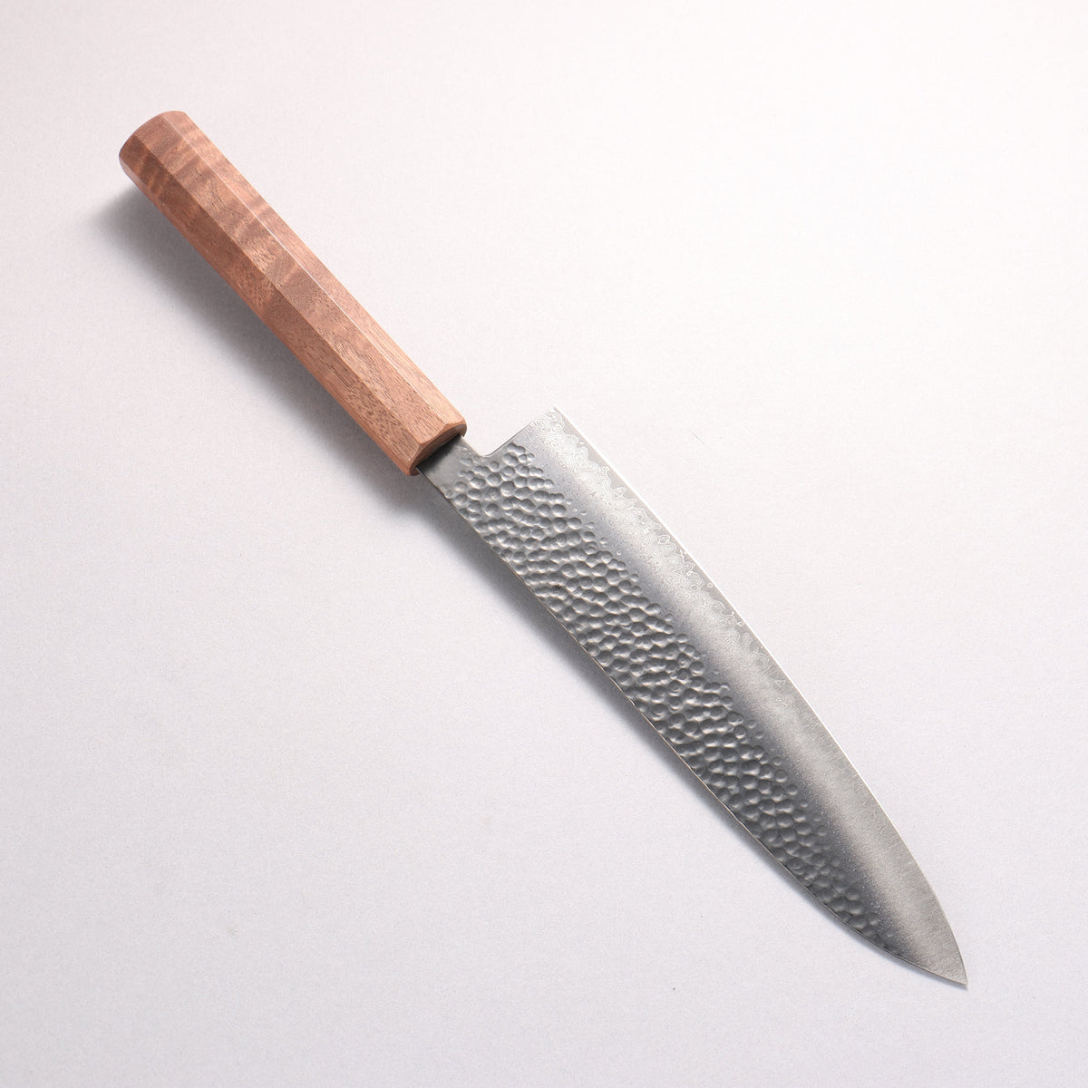 翁流 V金10号 鎚目 ダマスカス 黒染 牛刀包丁 210mm ウォルナット柄