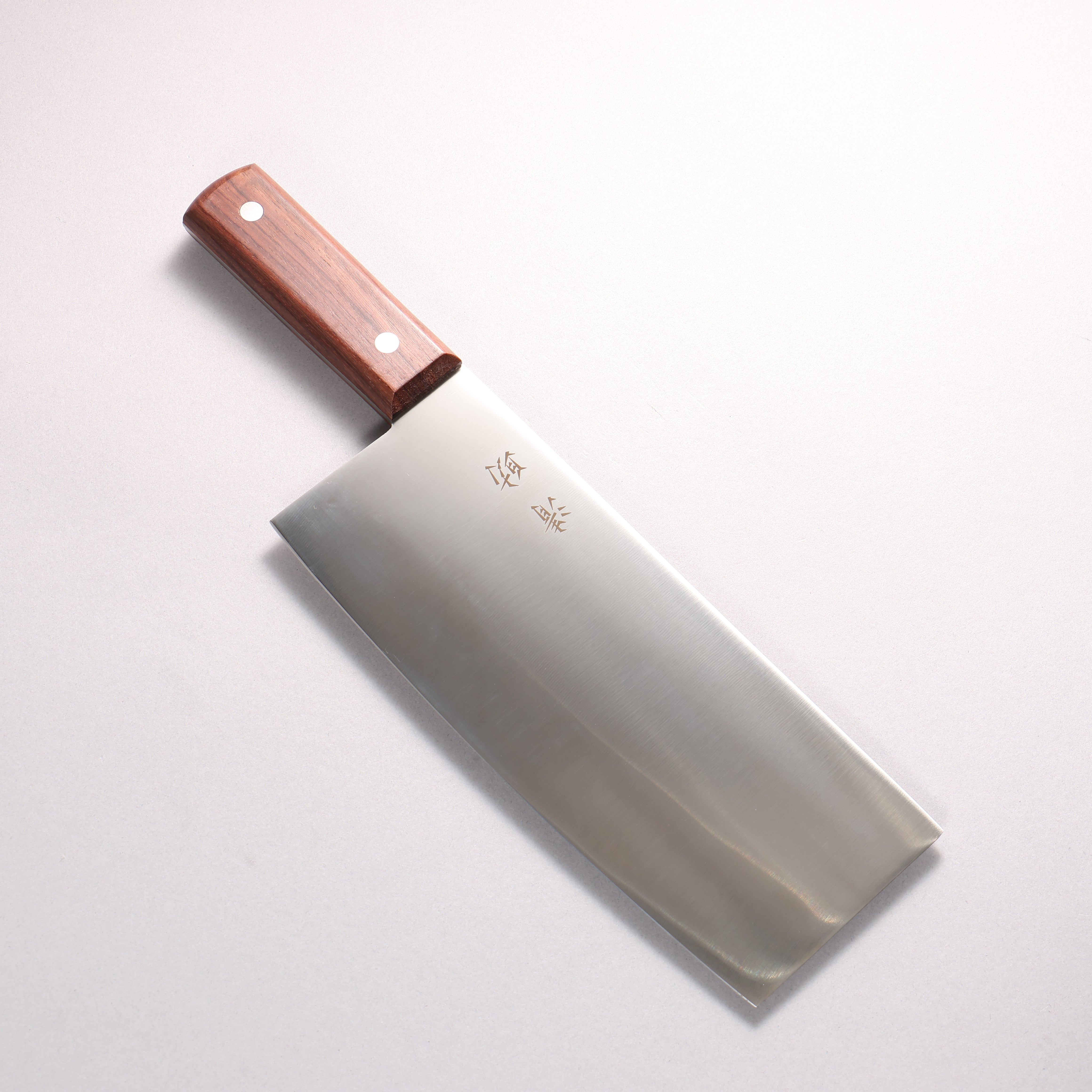 清助 モリブデン鋼（MOL） 中華包丁 220mm 茶合板柄 - 清助刃物