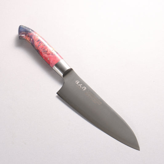 佳人 ZDP189 3層 三徳包丁 165mm スタビライズドウッド柄 - 清助刃物
