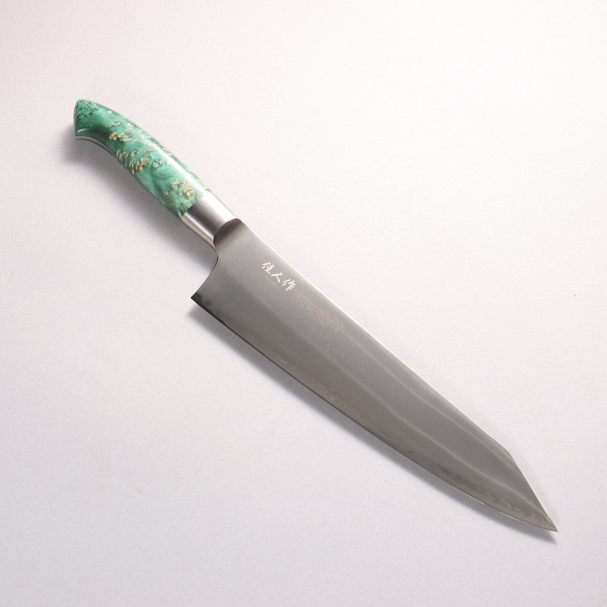 佳人 ZDP189 3層 切付牛刀包丁 240mm スタビライズドウッド柄
