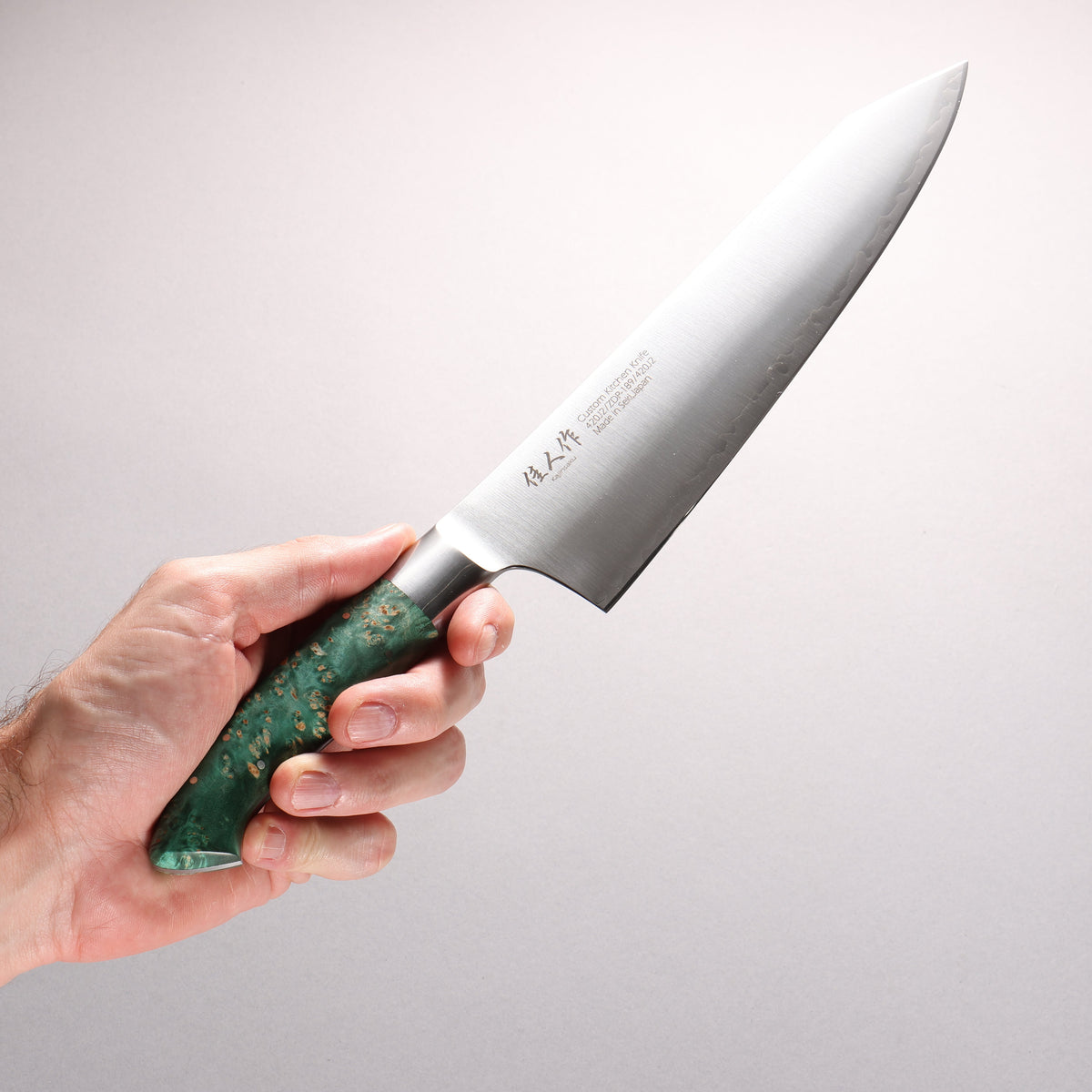 佳人 ZDP189 3層 切付牛刀包丁 240mm スタビライズドウッド柄