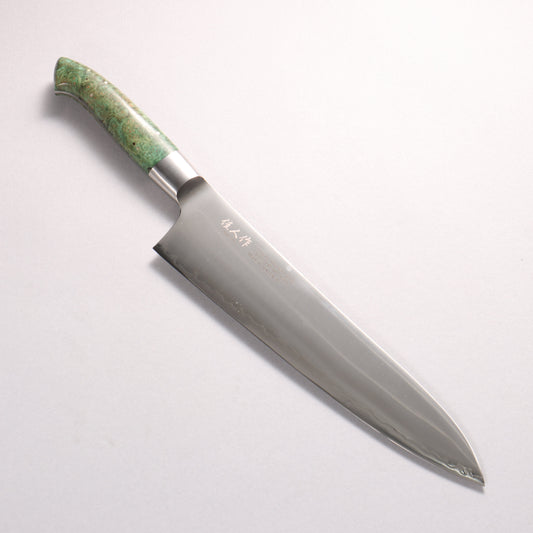 佳人 ZDP189 3層 牛刀包丁 240mm スタビライズドウッド柄 - 清助刃物