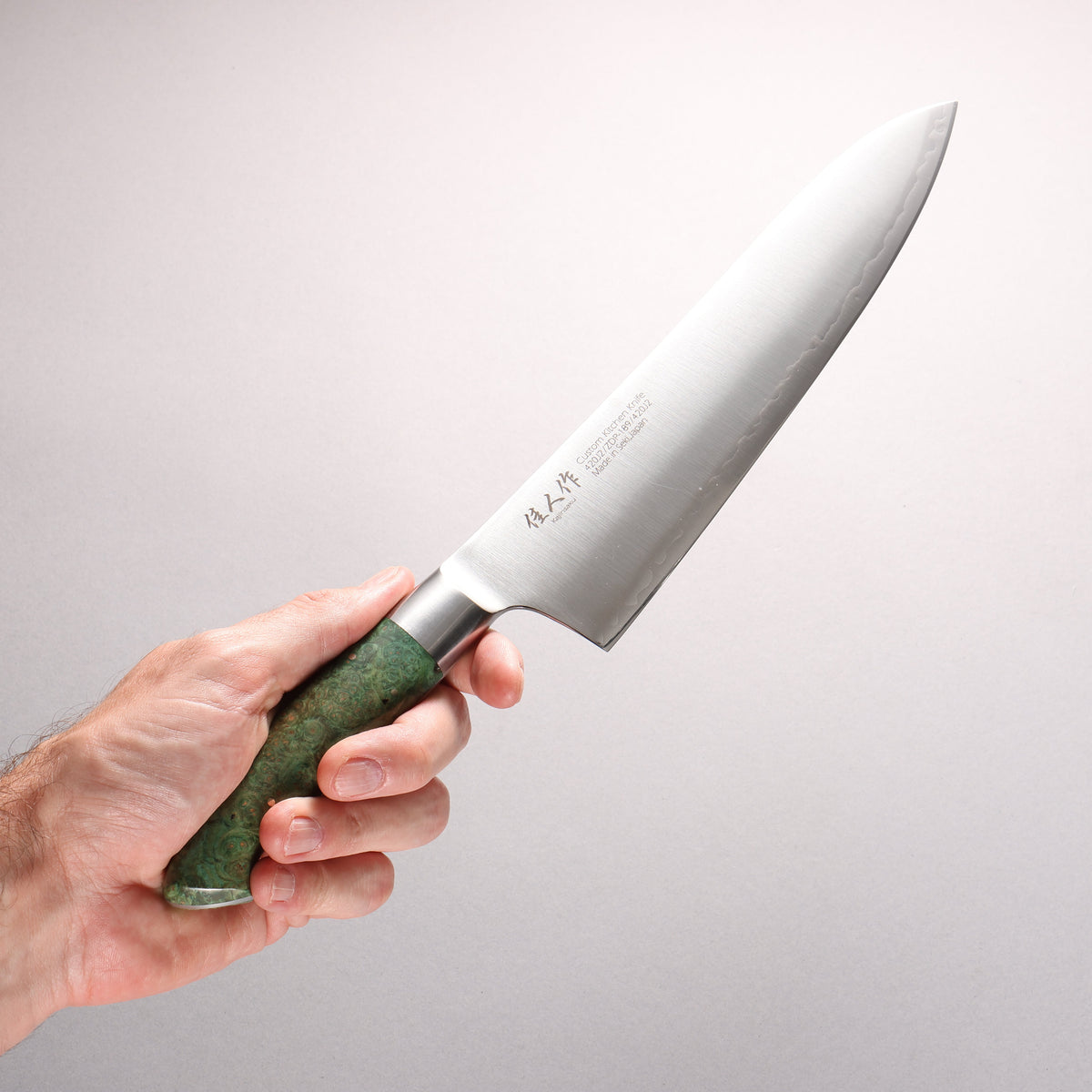 佳人 ZDP189 3層 牛刀包丁 240mm スタビライズドウッド柄