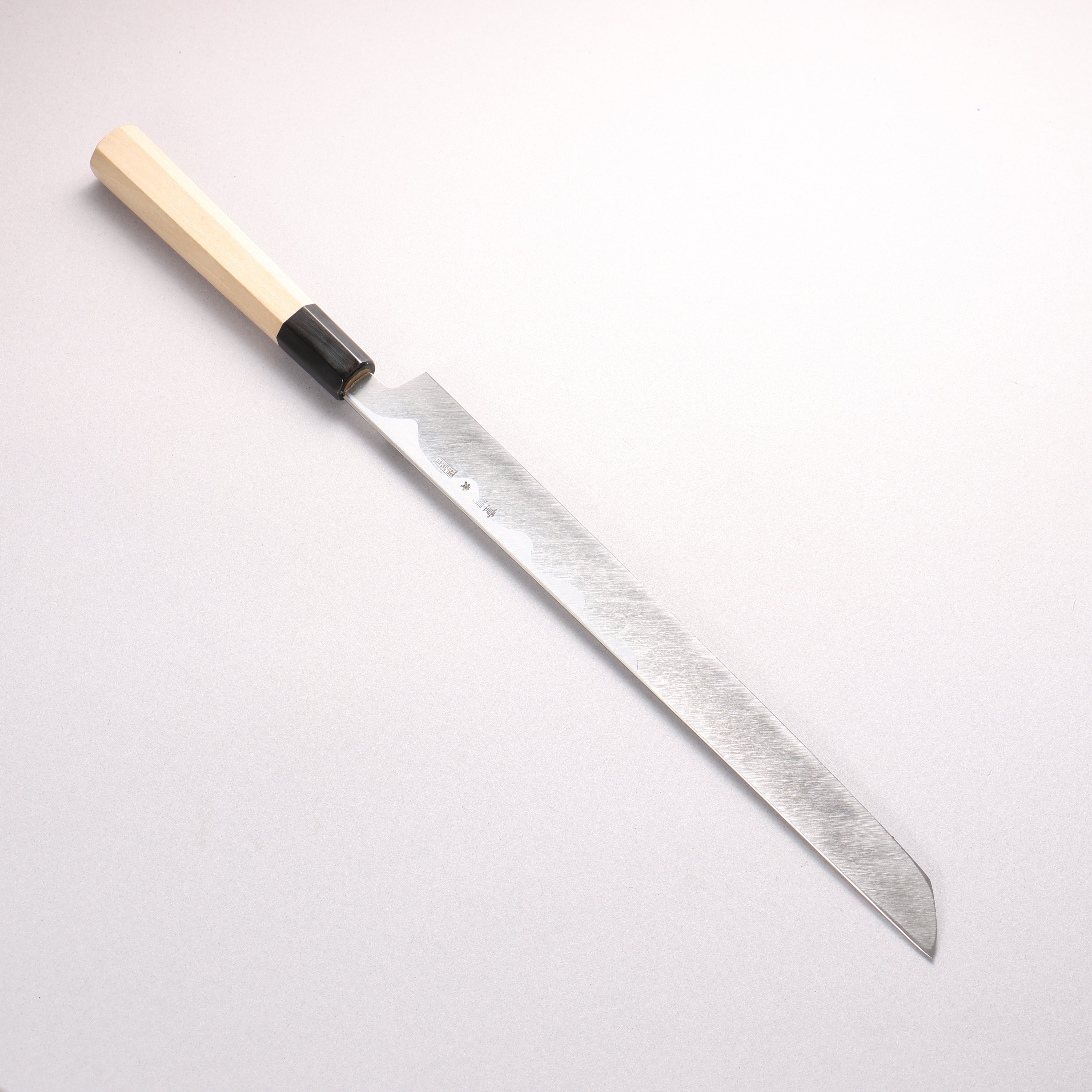 重陽 青一鋼 鏡面仕上げ 先丸蛸引包丁 300mm 朴柄 - 清助刃物