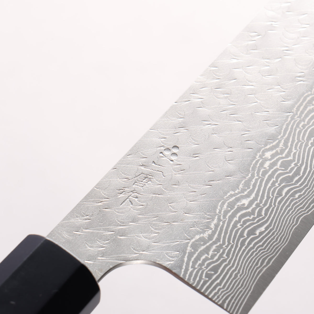 二唐 SPG STRIX 鎚目 ダマスカス 牛刀包丁 240mm 藍染柄 - 清助刃物