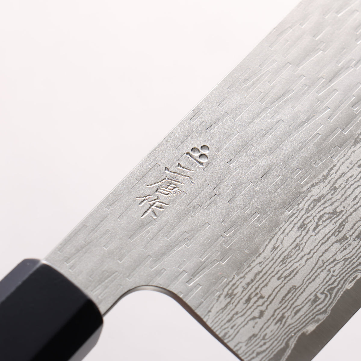 二唐 VG-XEOS 鎚目 ダマスカス 菜切包丁 180mm 藍染柄 - 清助刃物