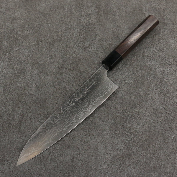山本 直 SG2 ダマスカス 磨き仕上げ 牛刀包丁 210mm 紫檀 (口輪：黒