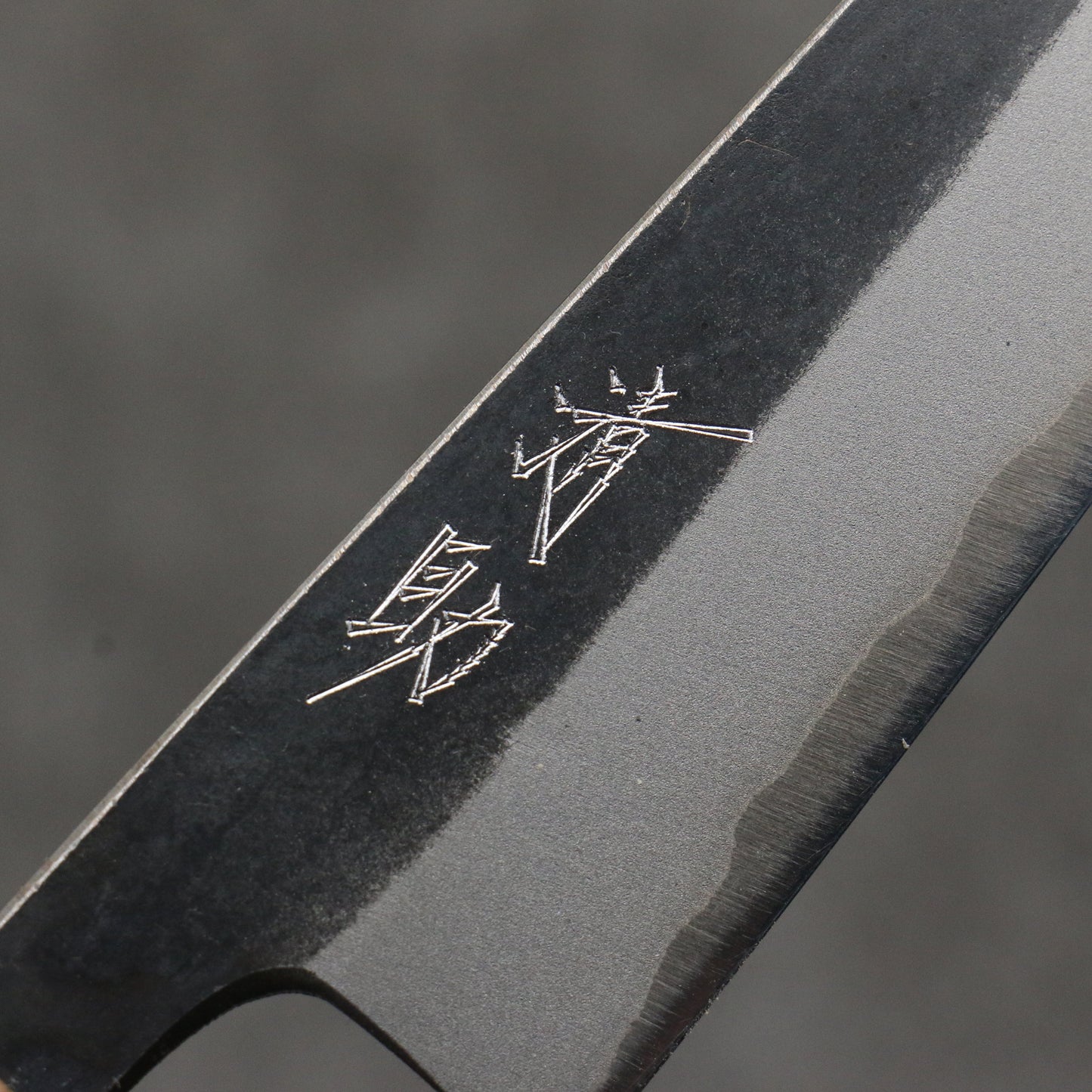 清助 青ニ鋼 黒仕上げ 切付ペティナイフ 120mm パープルハート (口輪：樫)柄 - 清助刃物