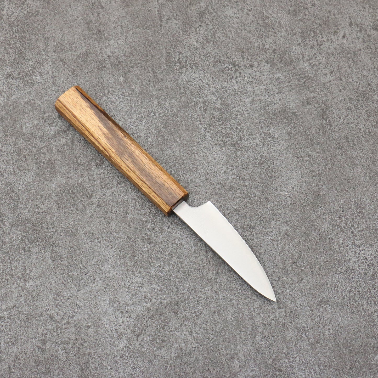 清助 銀三鋼 磨き仕上げ パーリングナイフ 80mm 白樫柄 - 清助刃物