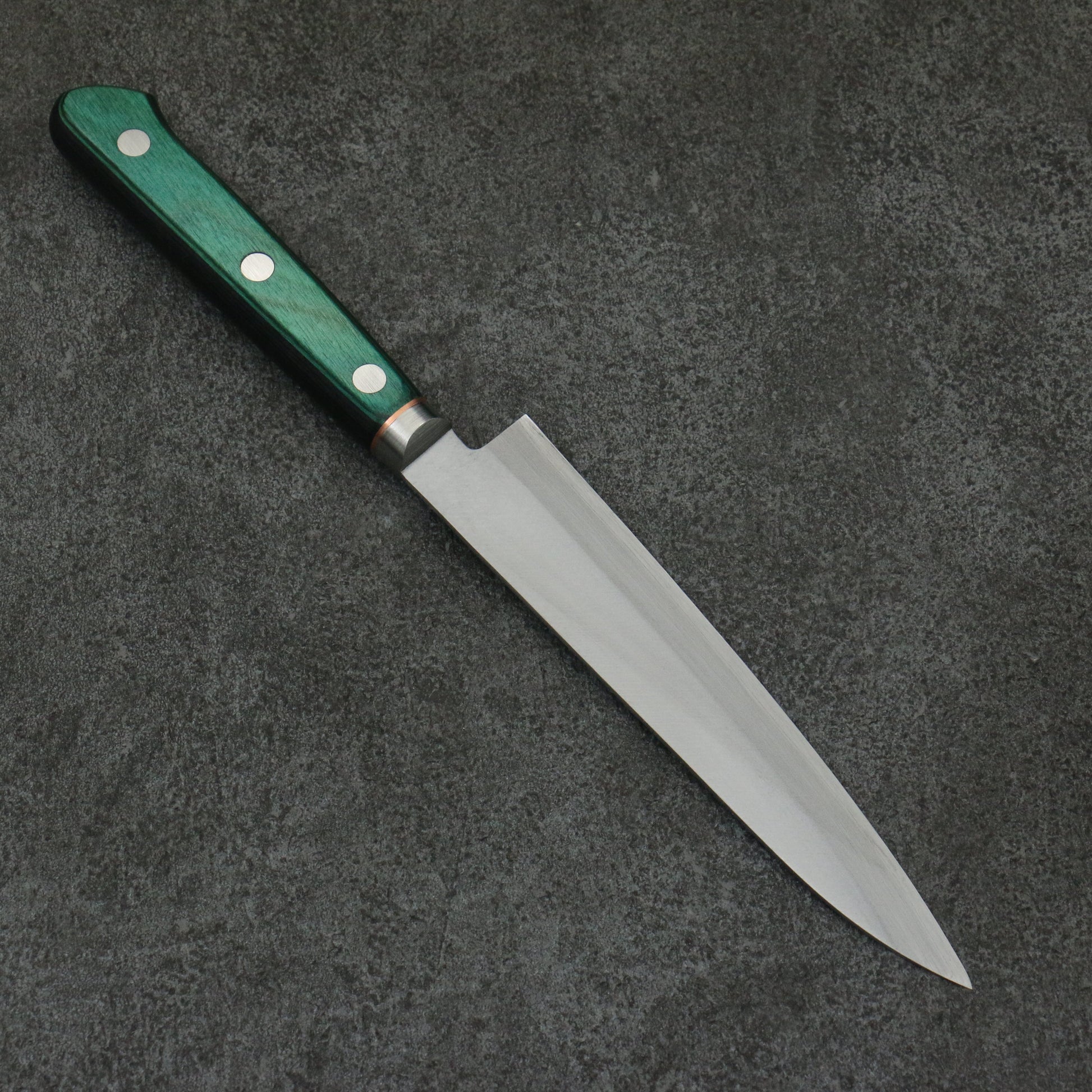 堺 菊守 青一鋼 ペティーナイフ 150mm 緑合板柄 - 清助刃物