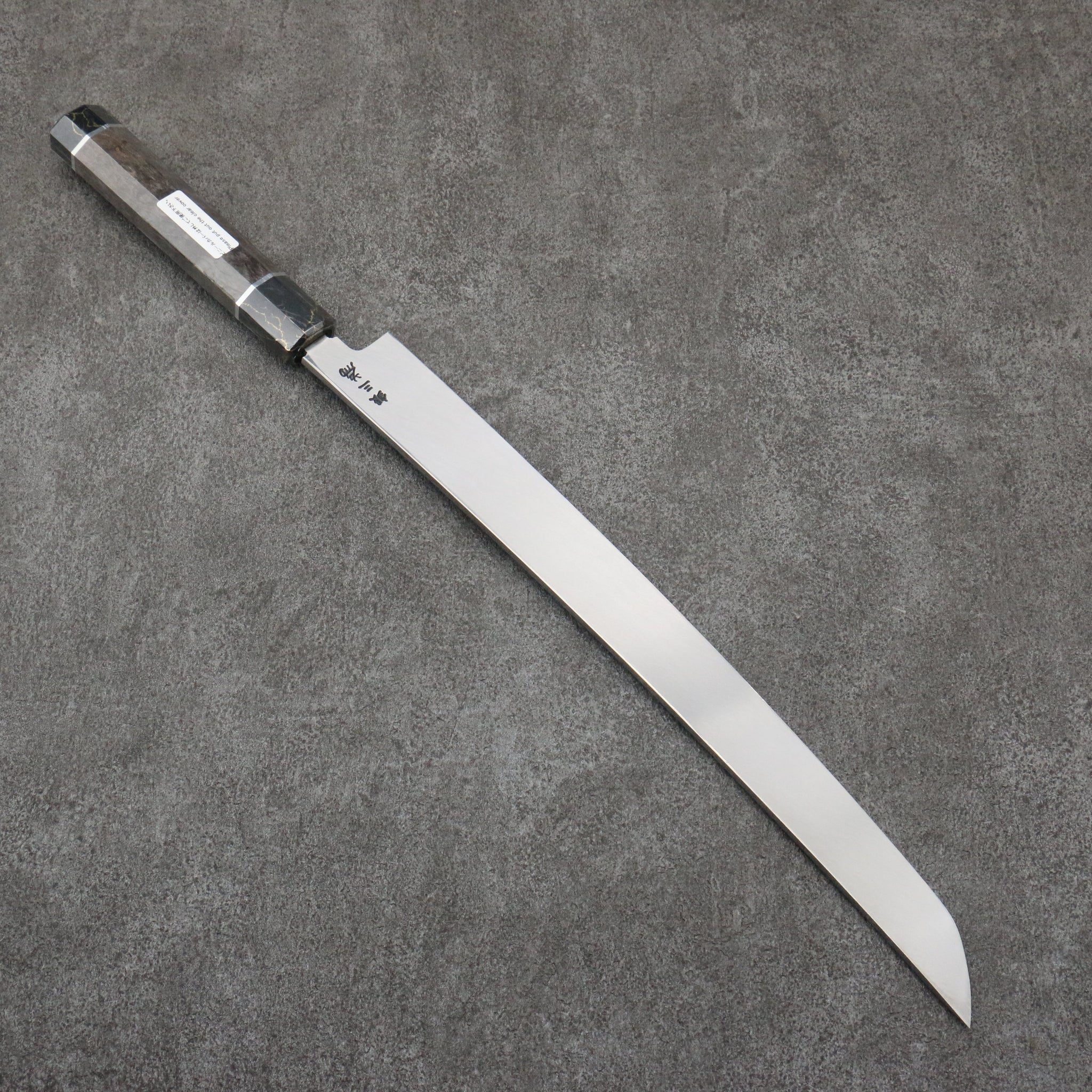 堺 孝行 斬月 銀三鋼 先丸柳刃包丁 330mm スタビライズドウッド柄 鞘付き - 清助刃物