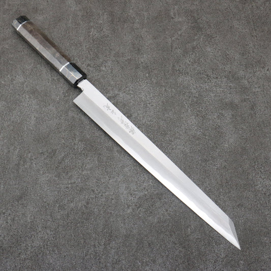 Sakai Takayuki Byakko White Steel No.1 Kiritsuke Yanagiba  300mm Stabilized wood Handle with Sheath 