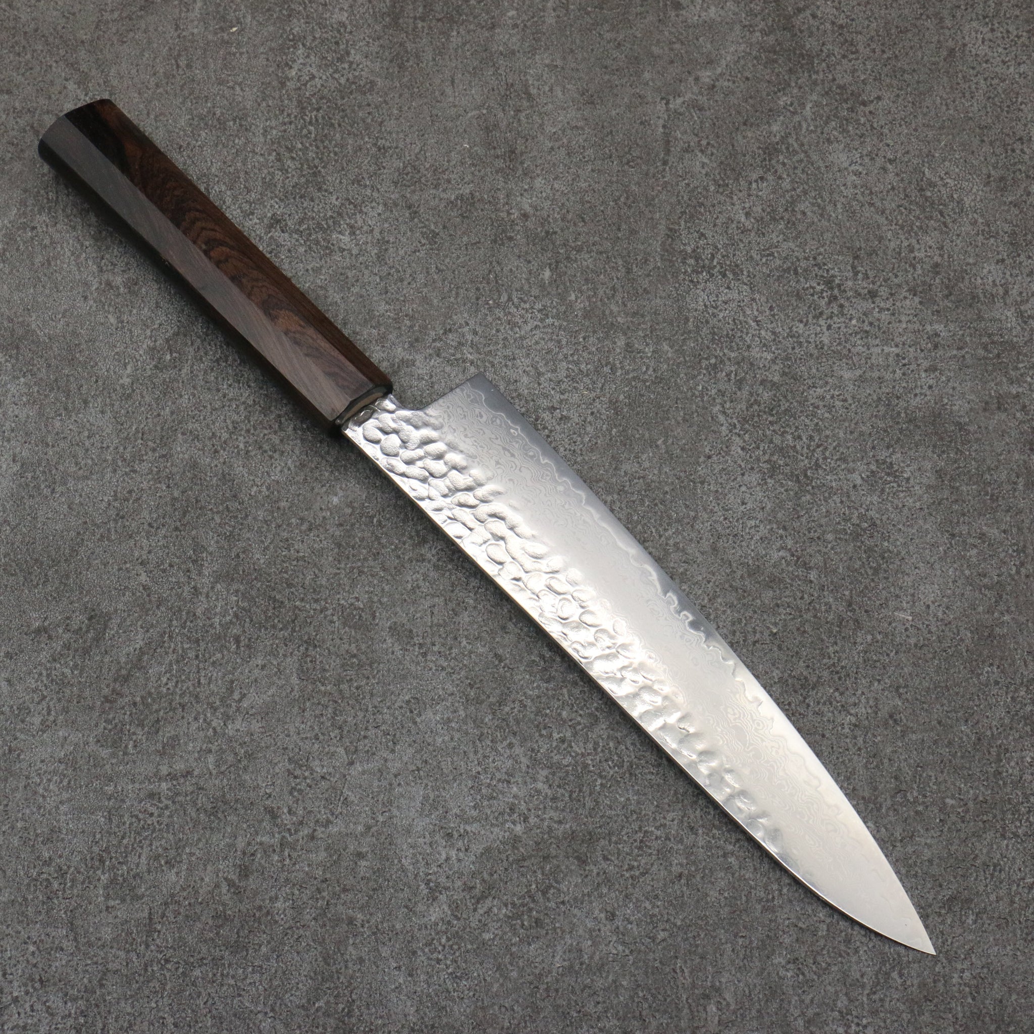 堺 孝行 VG10 33層 ダマスカス 牛刀包丁 210mm 黒檀 (6角ティアドロップ)柄 - 清助刃物