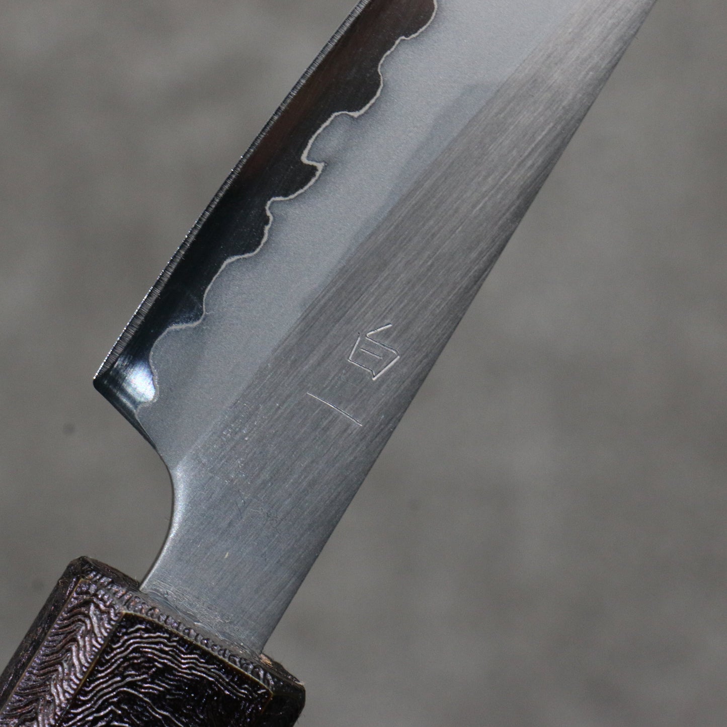 清助 白一鋼 磨き仕上げ パーリングナイフ 80mm 樫木紫漆塗り柄 - 清助刃物