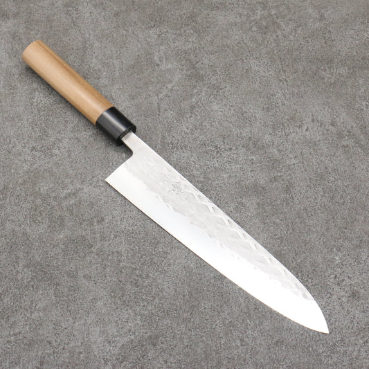タダフサ SLD鋼 鎚目 牛刀包丁 240mm ウォルナット柄 - 清助刃物