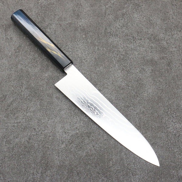 佳人 コバルトスペシャル鋼 ダマスカス 牛刀包丁 210mm 紺金漆塗り柄