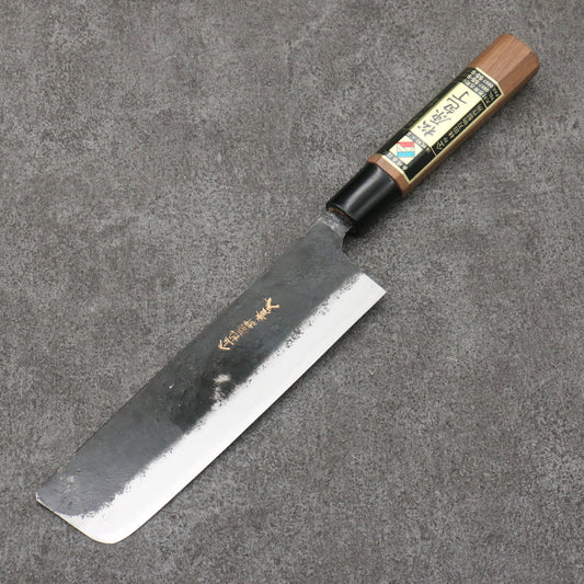 林田刃物 青ニ鋼 黒仕上げ 菜切包丁 170mm ウォルナット柄